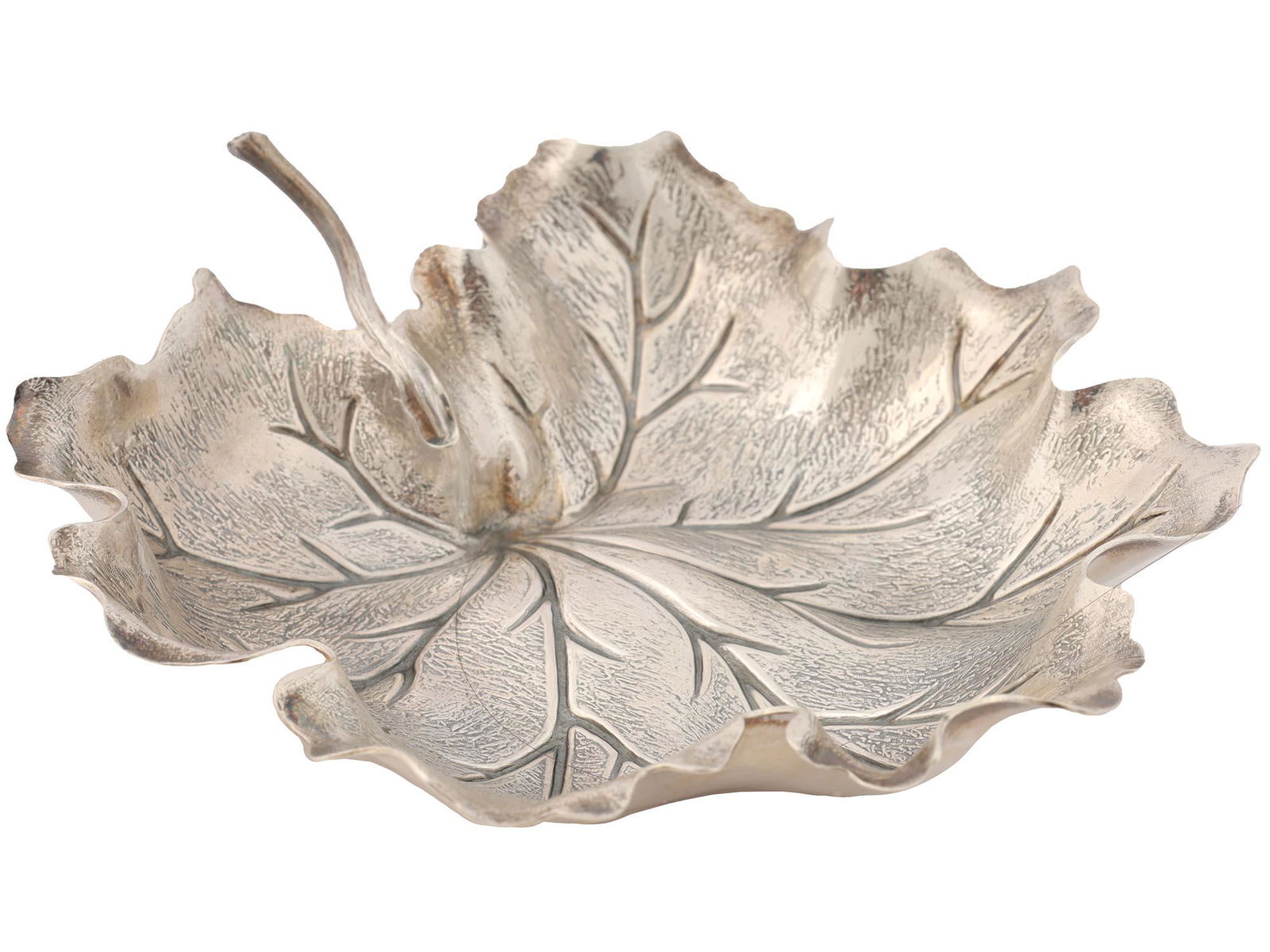 STERLING SILVER LEAF BOWL BY GIANMARIA BUCCELLATI (1 of 4)