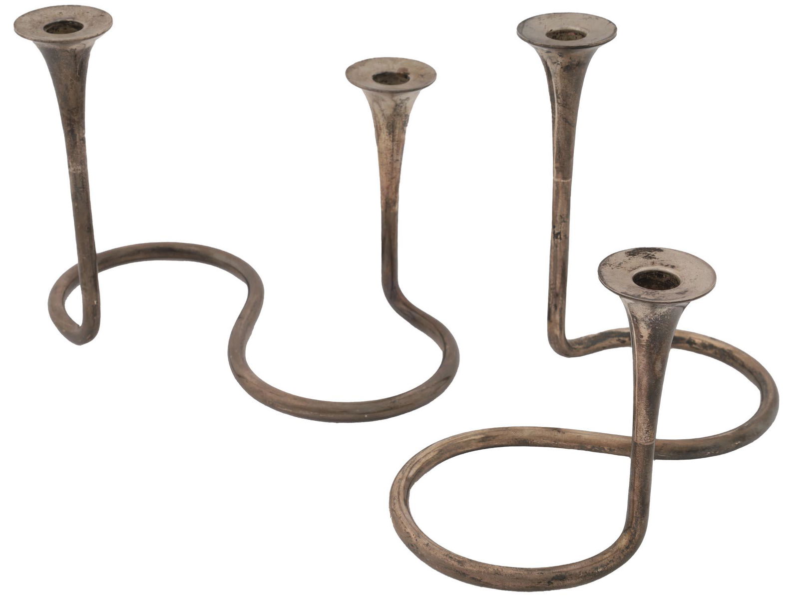 DENMARK JENSEN MICHELSEN STERLING CANDLE HOLDERS (1 of 4)
