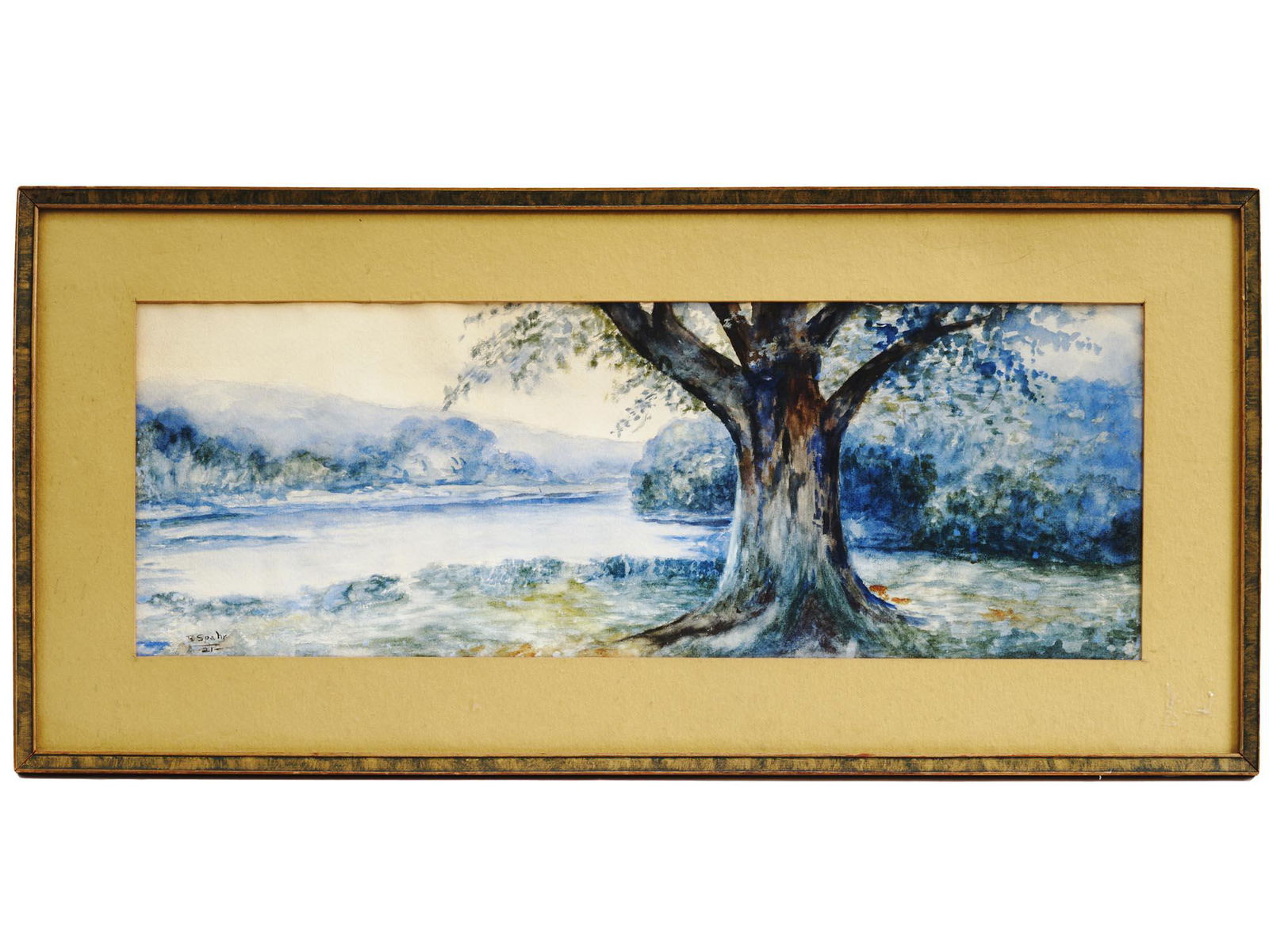 ATTR TO JULIE SPAHR LANDSCAPE WATERCOLOR PAINTING (1 of 4)