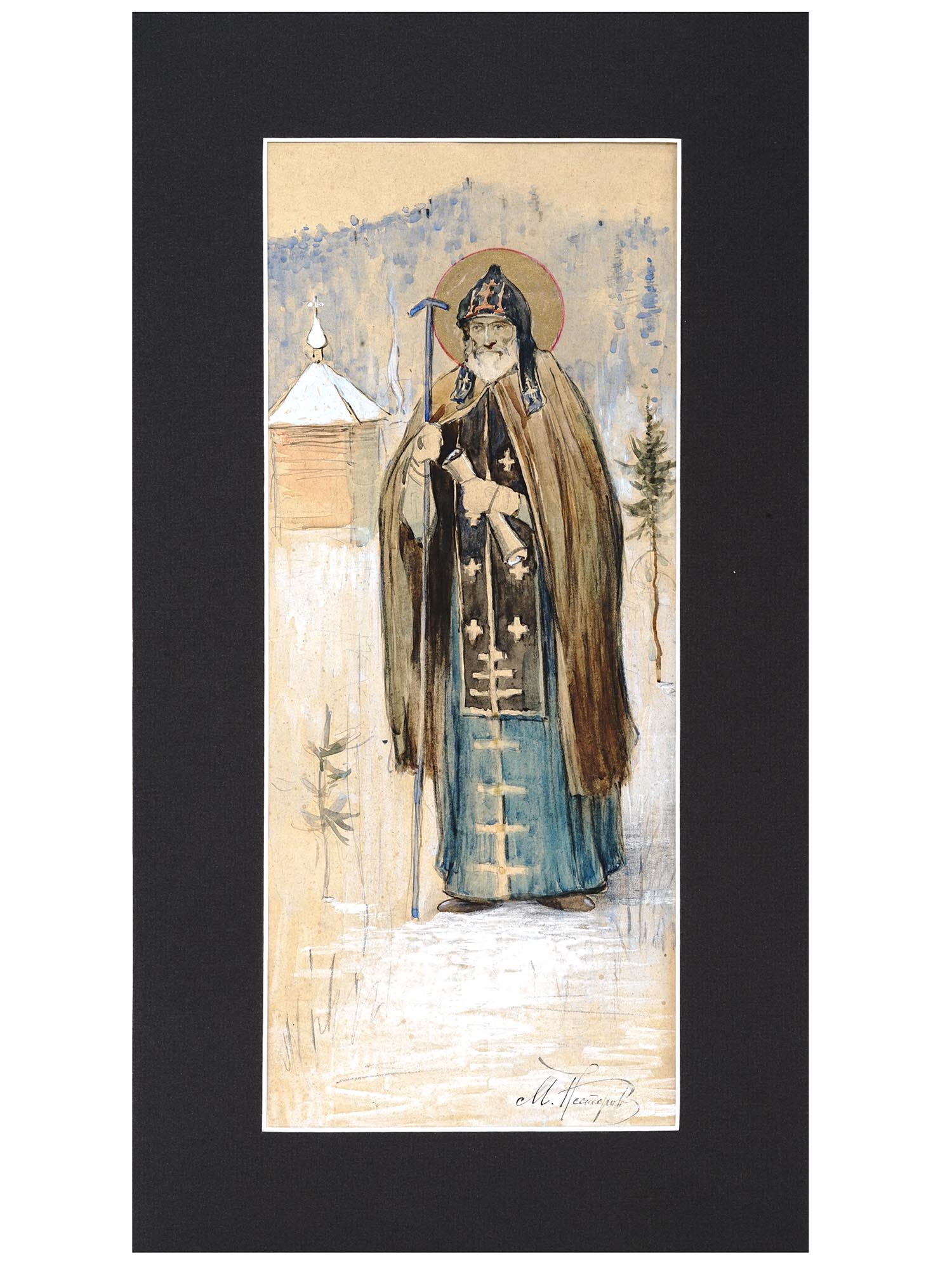 RUSSIAN WATERCOLOR PAINTING BY MIKHAIL NESTEROV (1 of 4)