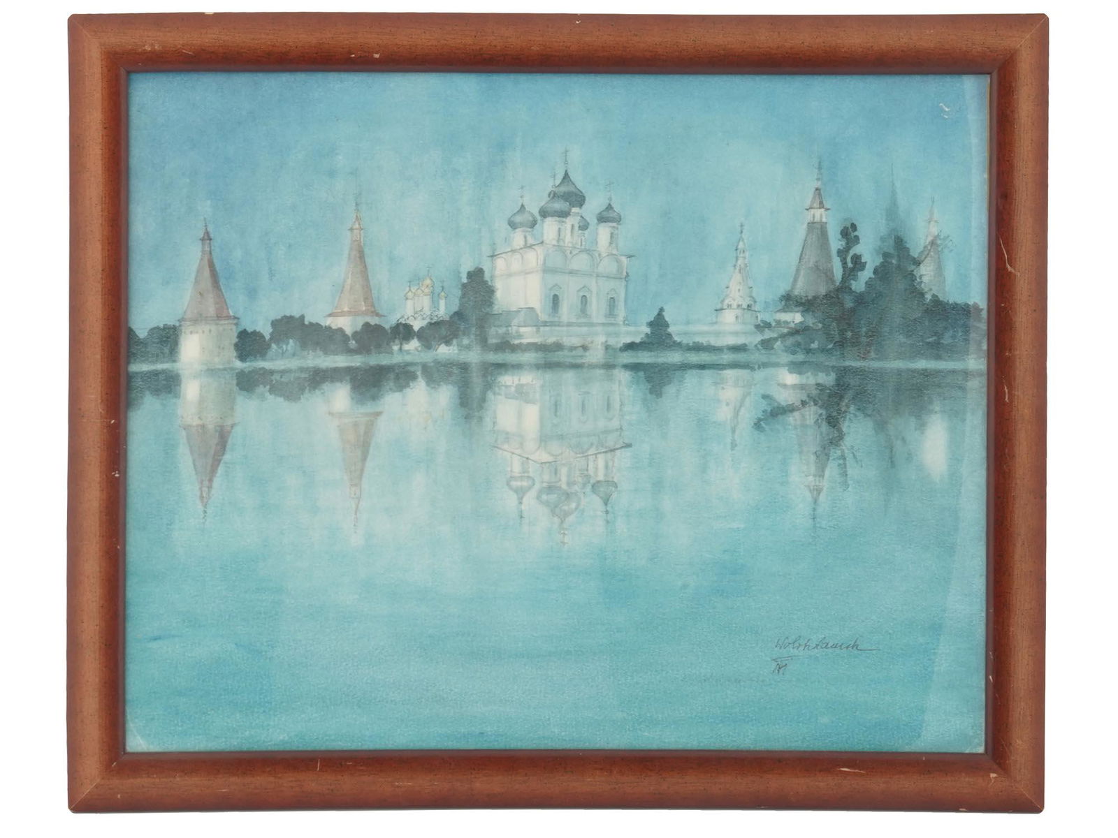 RUSSIAN CHURCH WATERCOLOR SIGNED BY THE ARTIST (1 of 4)