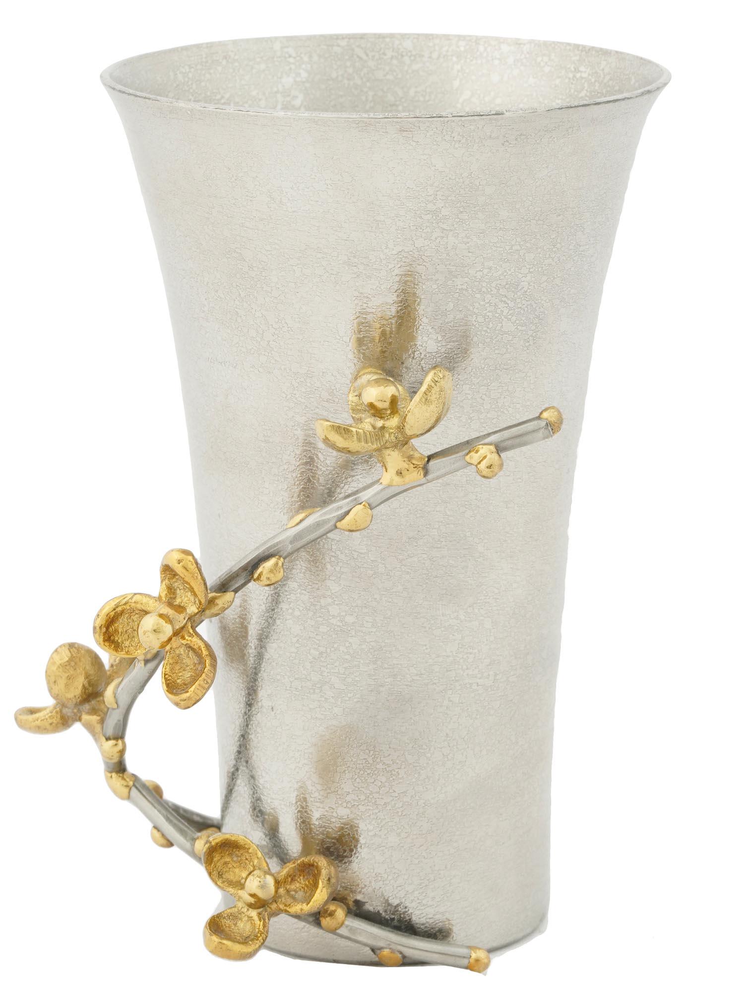MICHAEL ARAM NICKELPLATE STEEL CHERRY BLOSSOM CUP (1 of 4)