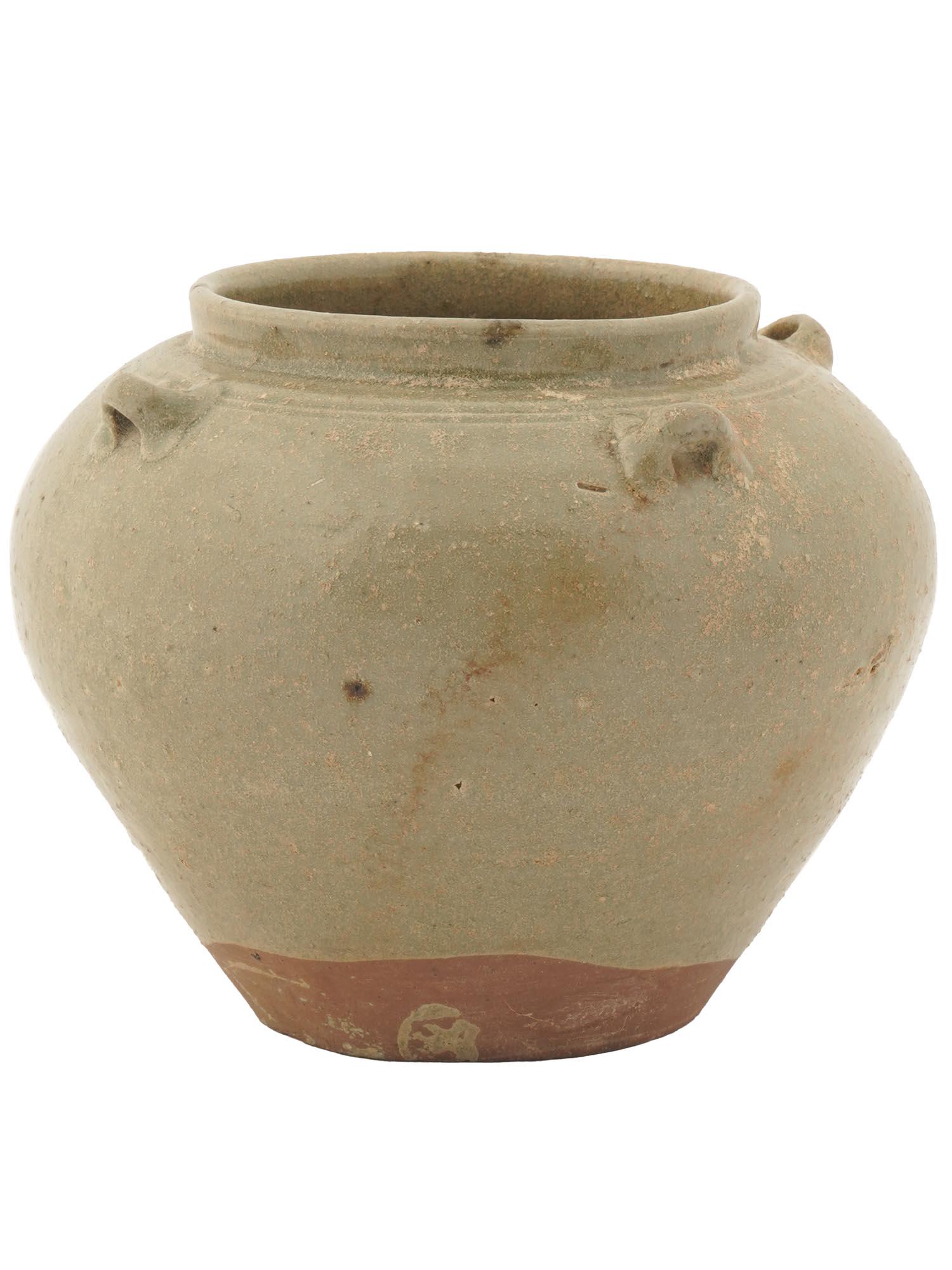 ANCIENT CHINESE TANG GREEN GLAZED POTTERY VESSEL (1 of 4)