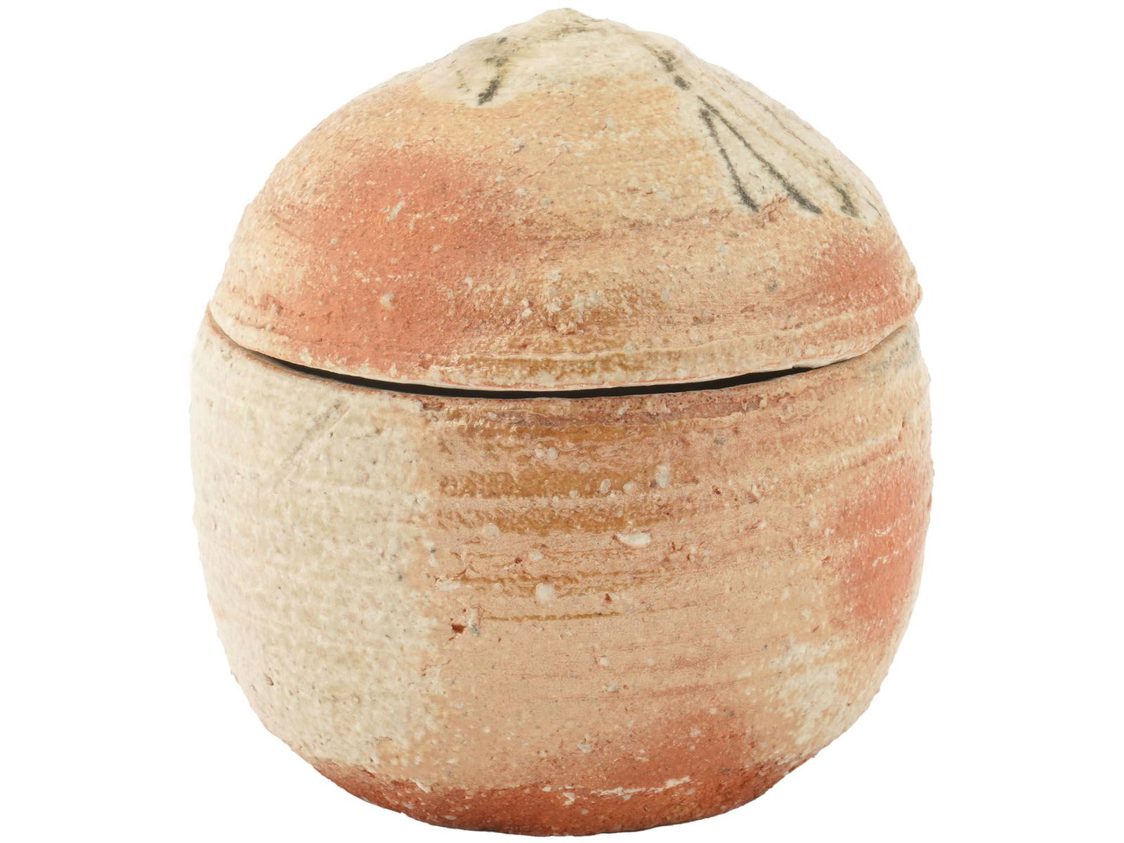 19TH C JAPANESE LIDDED GLAZED CERAMIC POTTERY CUP (1 of 5)