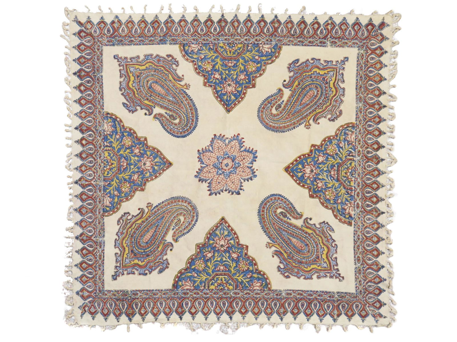 PAHLAVI IRAN PERSIAN ISFAHAN SCHOOL PRINT TEXTILE (1 of 3)