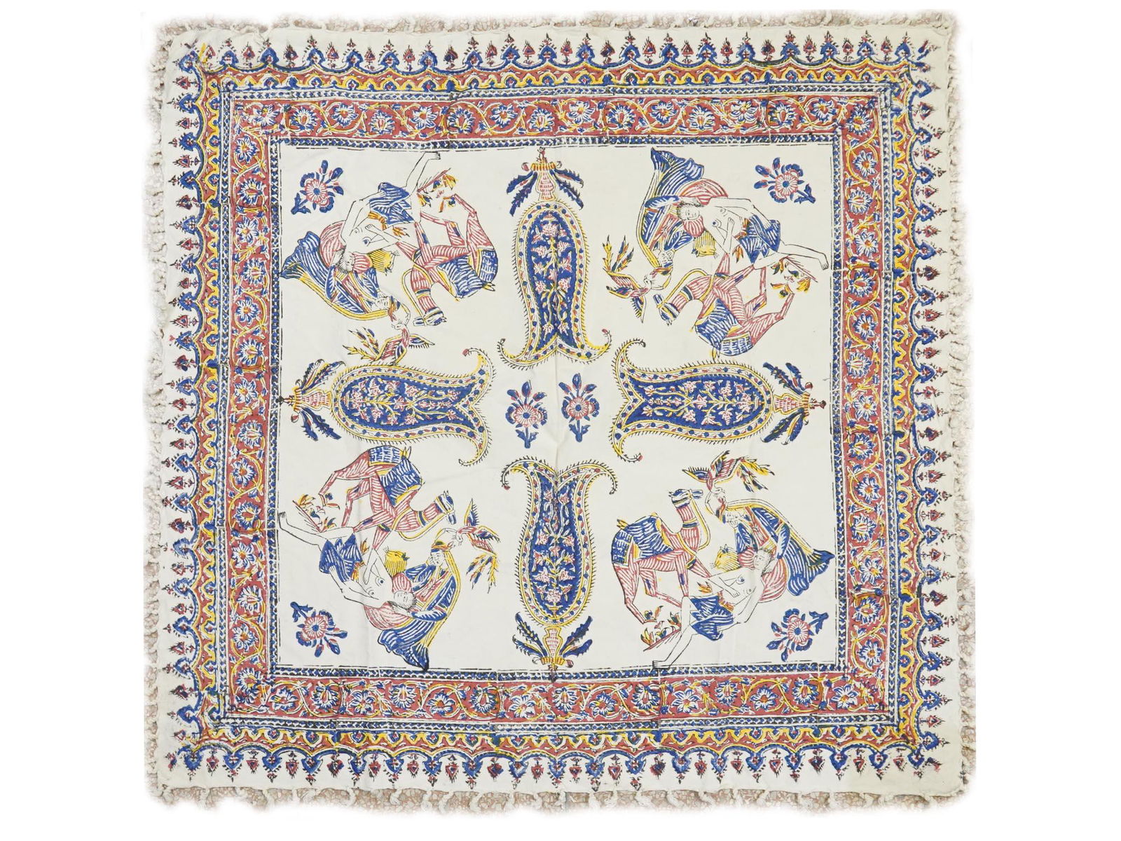 PAHLAVI IRAN PERSIAN ISFAHAN SCHOOL PRINT TEXTILE (1 of 4)