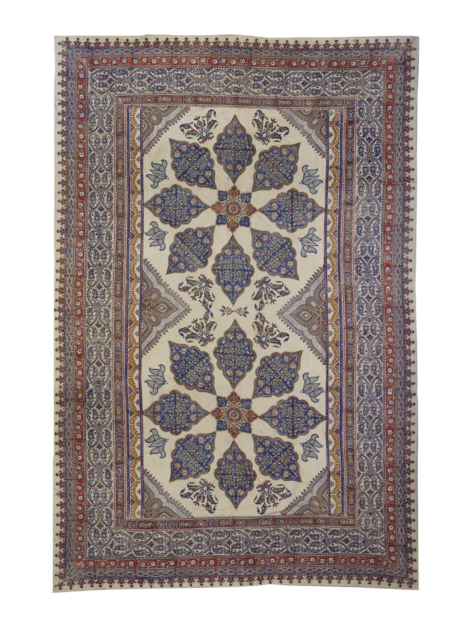 PAHLAVI IRAN PERSIAN ISFAHAN SCHOOL PRINT TEXTILE (1 of 4)