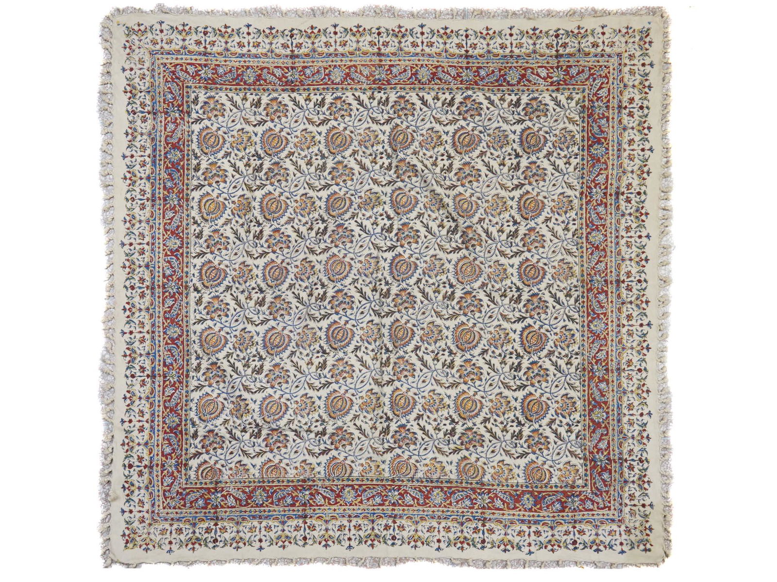 PAHLAVI IRAN PERSIAN ISFAHAN SCHOOL PRINT TEXTILE (1 of 4)