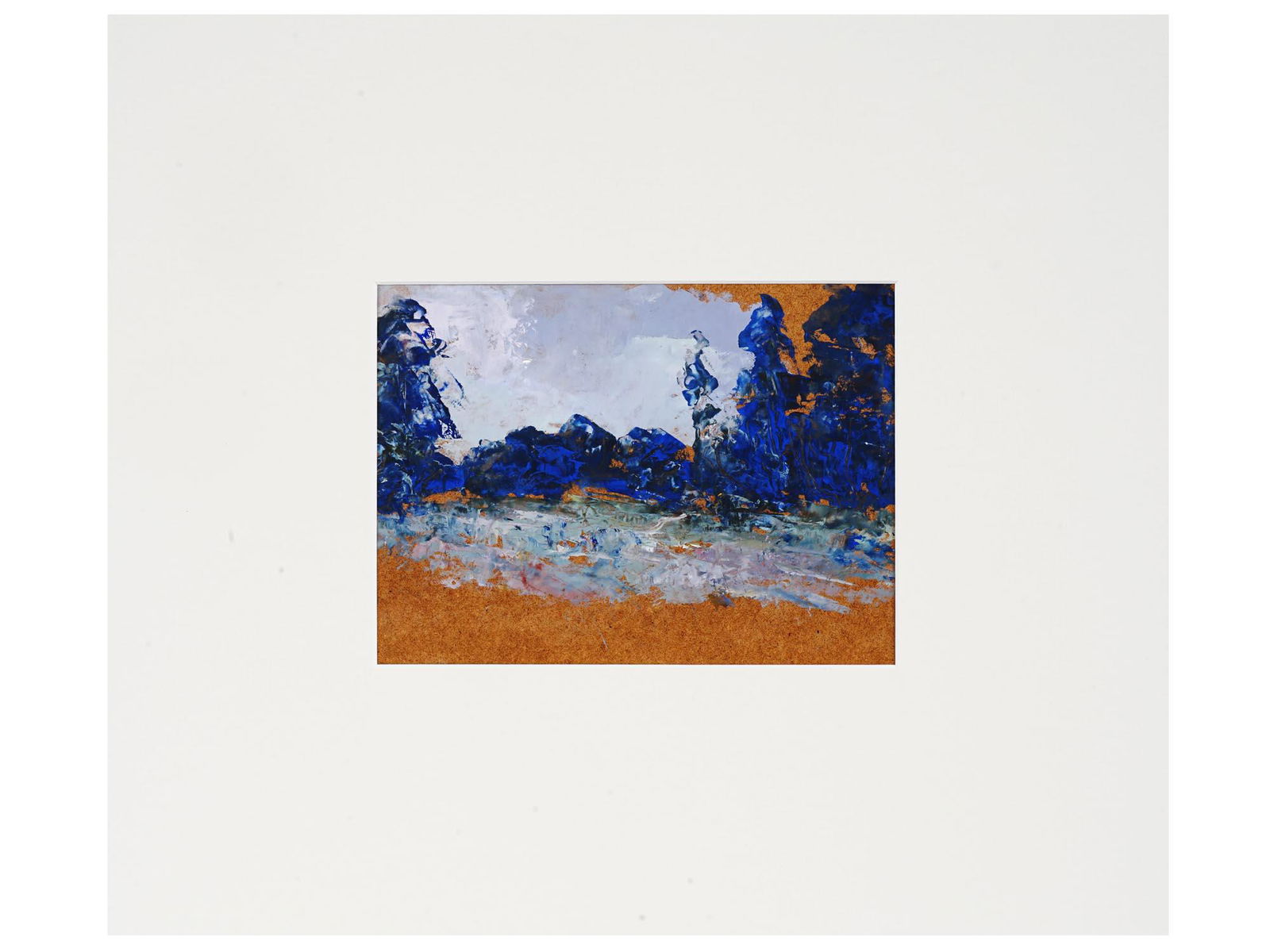 RUSSIAN LANDSCAPE OIL PAINTING BY NINA ZBANDUTO: Nina Zbanduto, Russian, 1894 to 1988, oil on board landscape painting depicting a forest view in the manner of impressionism. Unsigned. Matted. Circa the mid 20th century. Nina Zbanduto is a Russian a