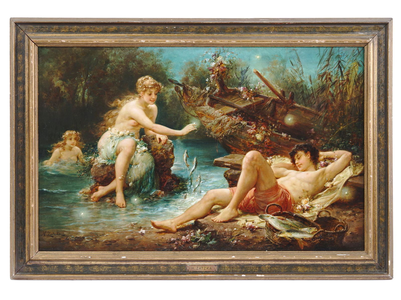 AUSTRIAN PAINTING FISHERS DREAM BY HANS ZATZKA (1 of 8)