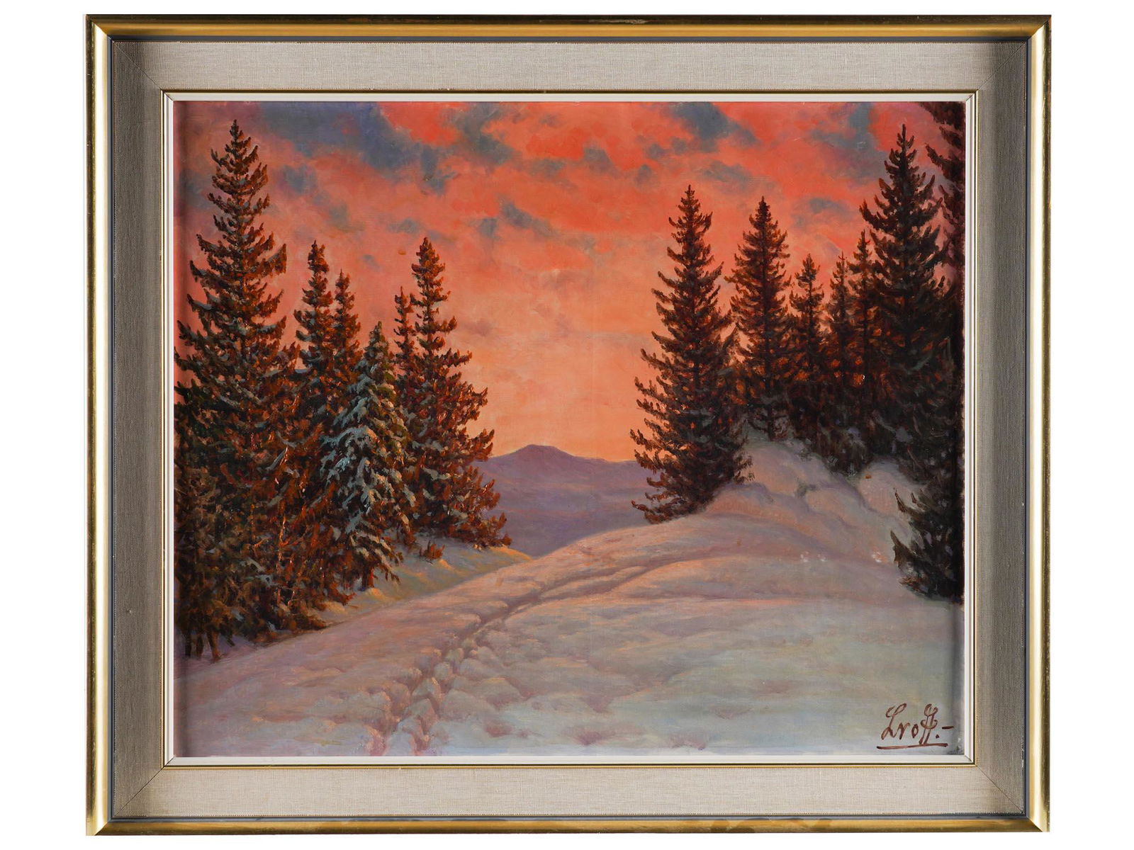 RUSSIAN LANDSCAPE OIL PAINTING BY PIOTR LIVOFF (1 of 4)
