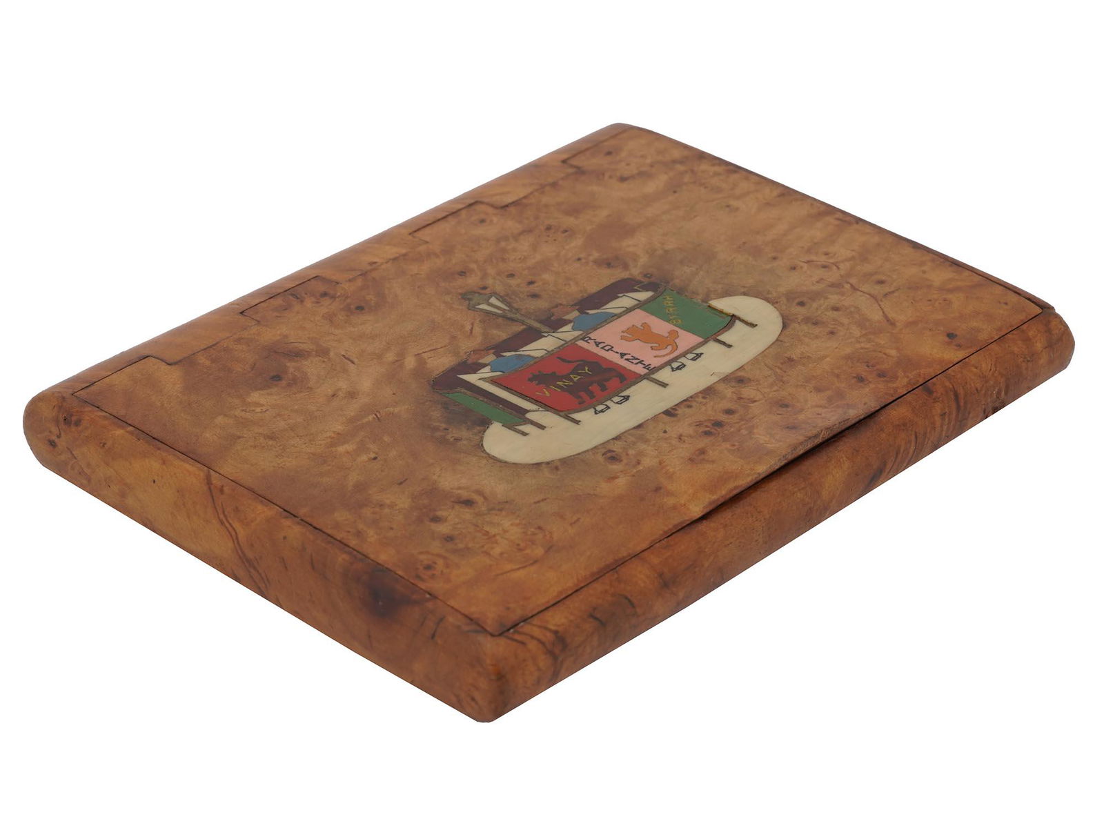 ANTIQUE RUSSIAN KARELIAN BIRCH CIGARETTE CASE (1 of 4)