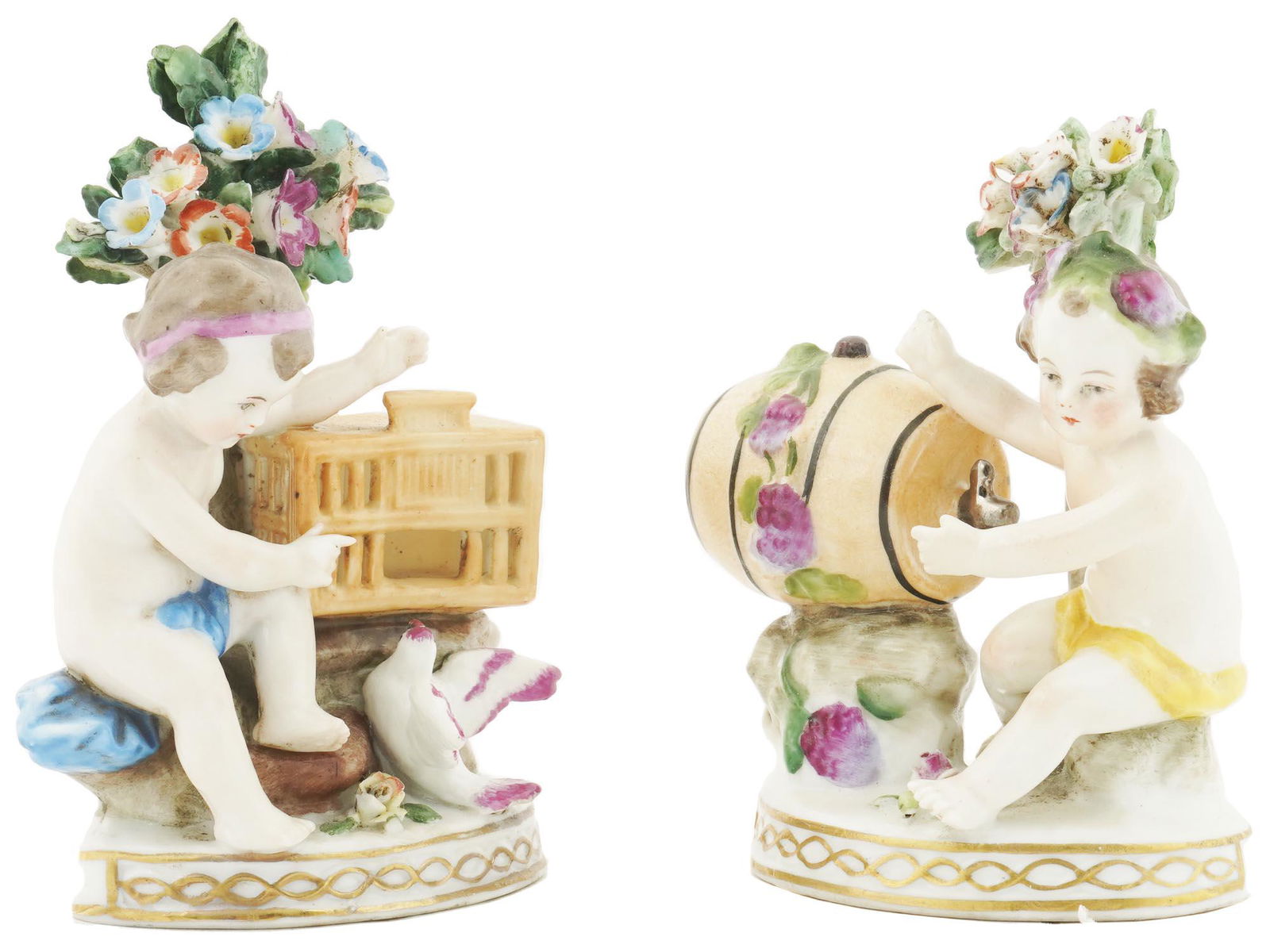 ANTIQUE GERMAN DRESDEN KIDS PORCELAIN FIGURINES (1 of 4)