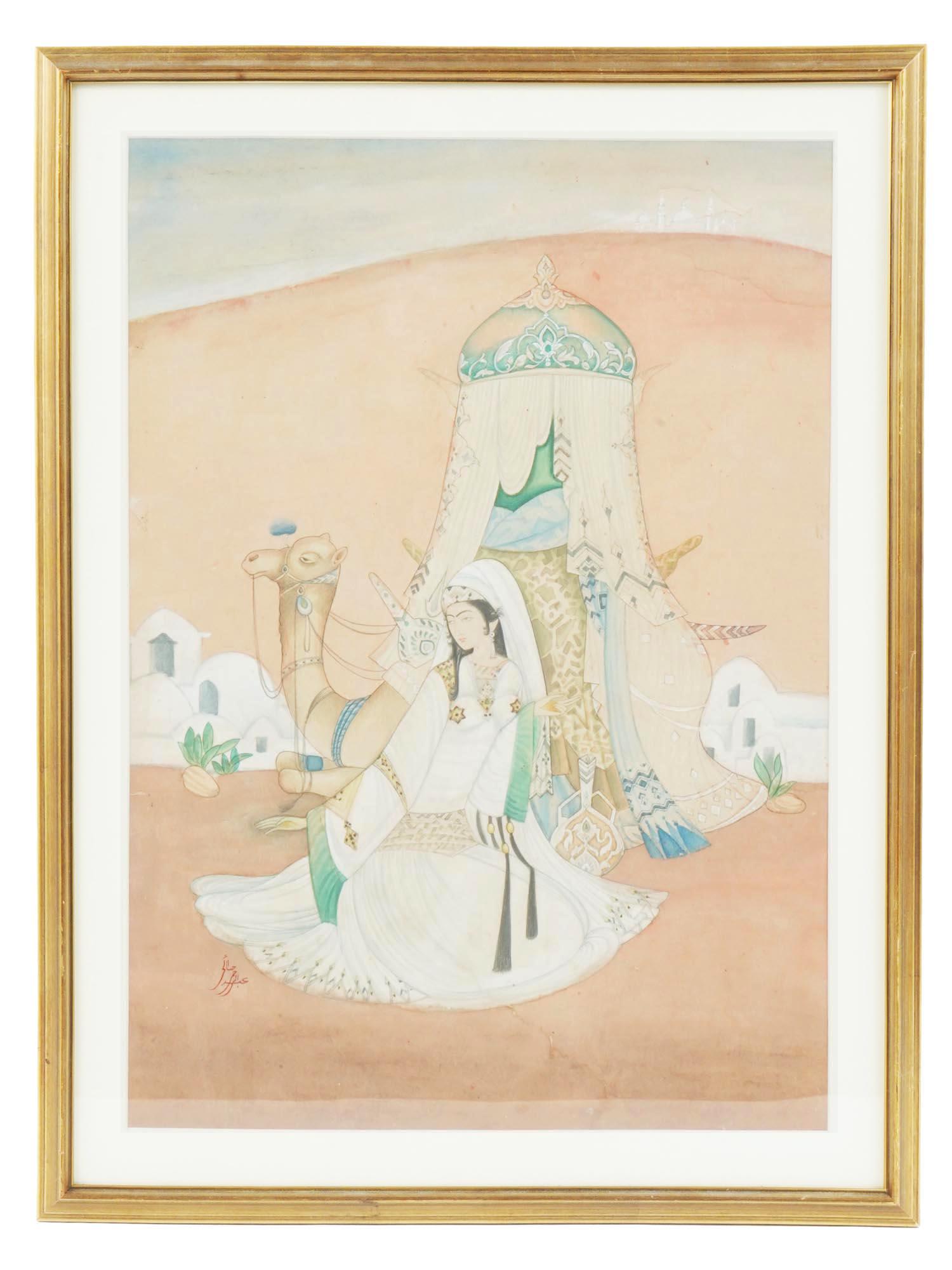 PAKISTANI WATERCOLOR PAINTING BY ABDUR CHUGHTAI (1 of 8)