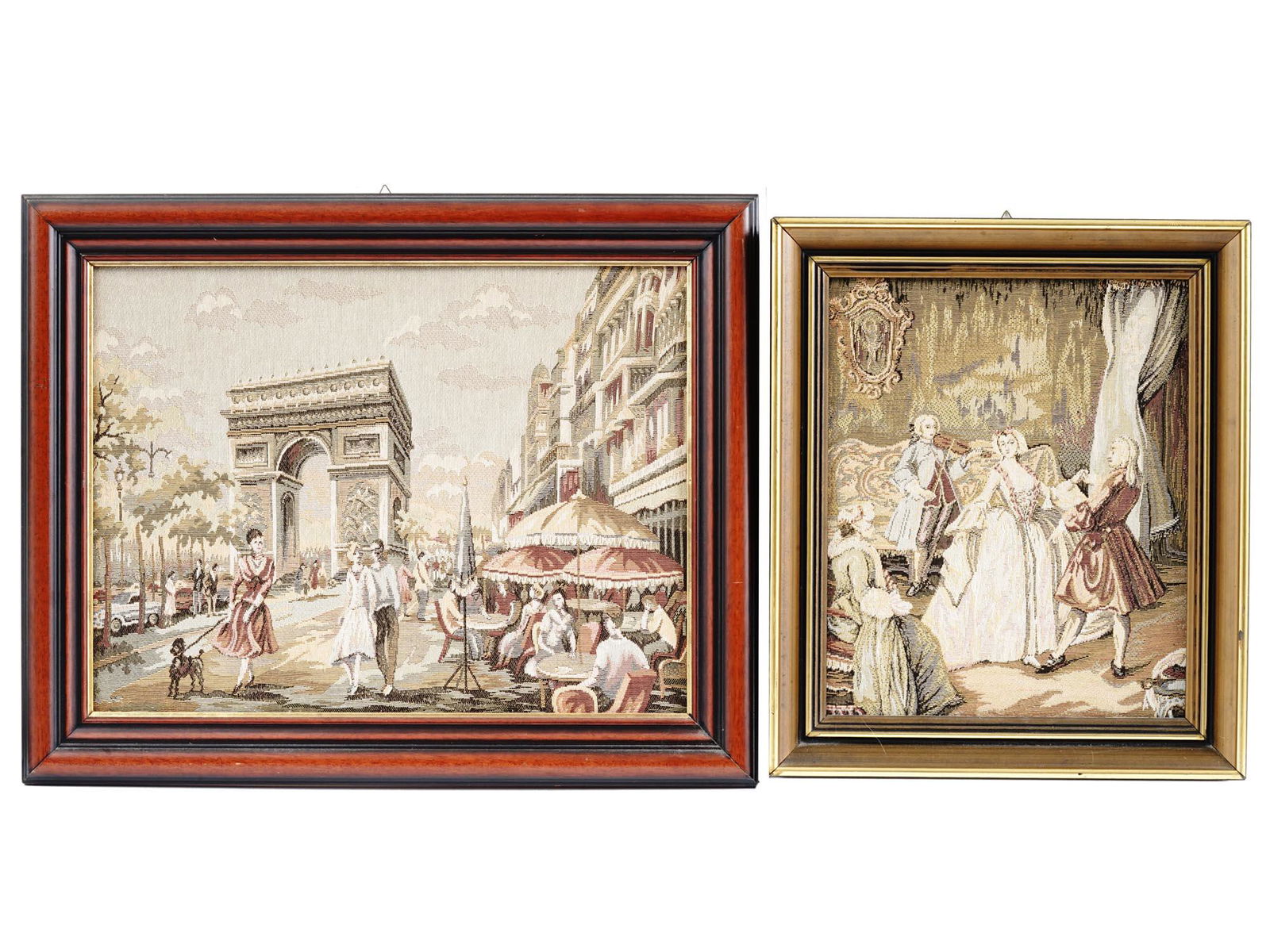 VINTAGE ITALIAN WALL DECOR TAPESTRIES FRAMED (1 of 6)
