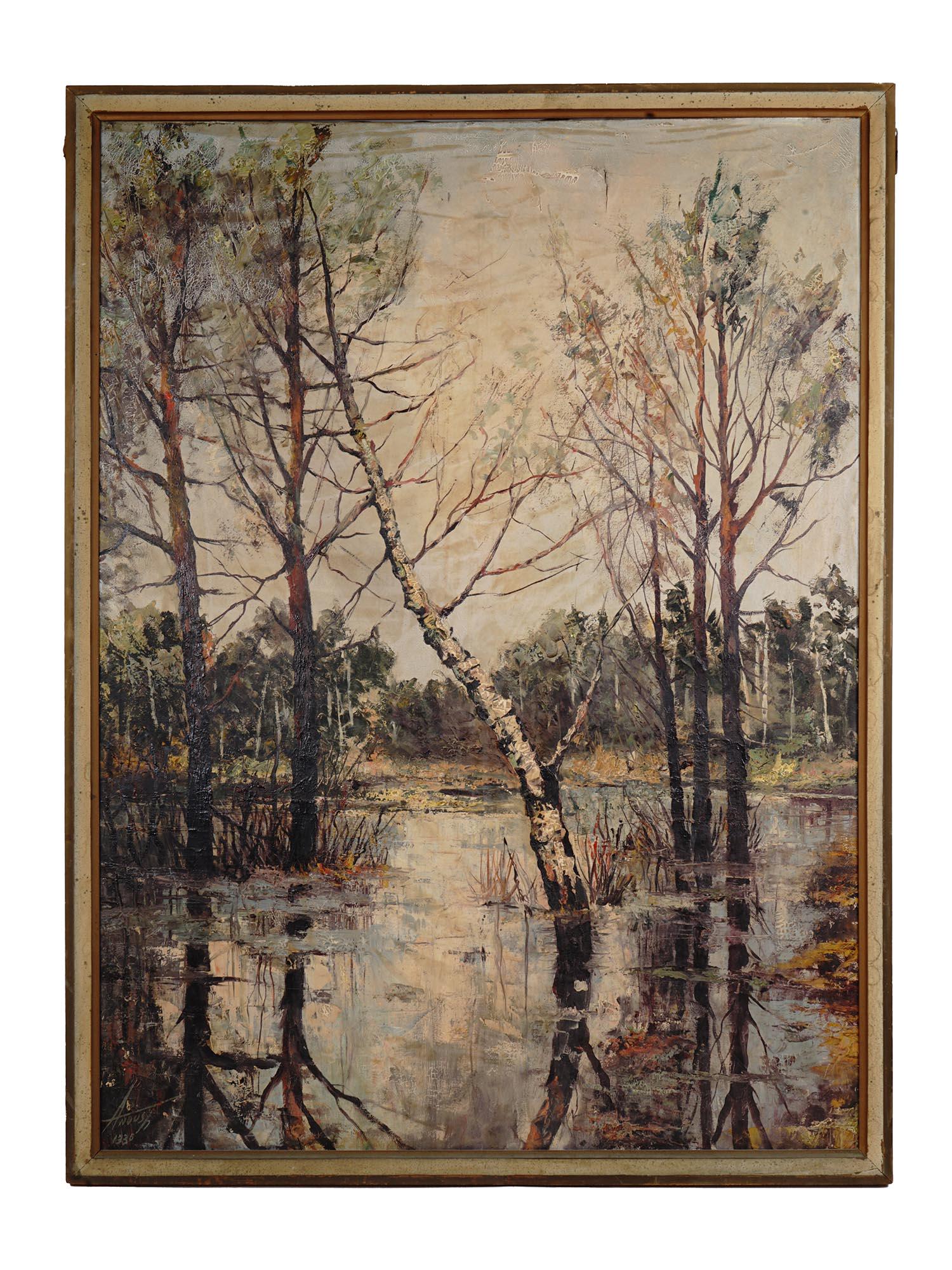 IRANIAN OIL PAINTING SIGNED RAHNARVARDKAR ANOUSH (1 of 6)