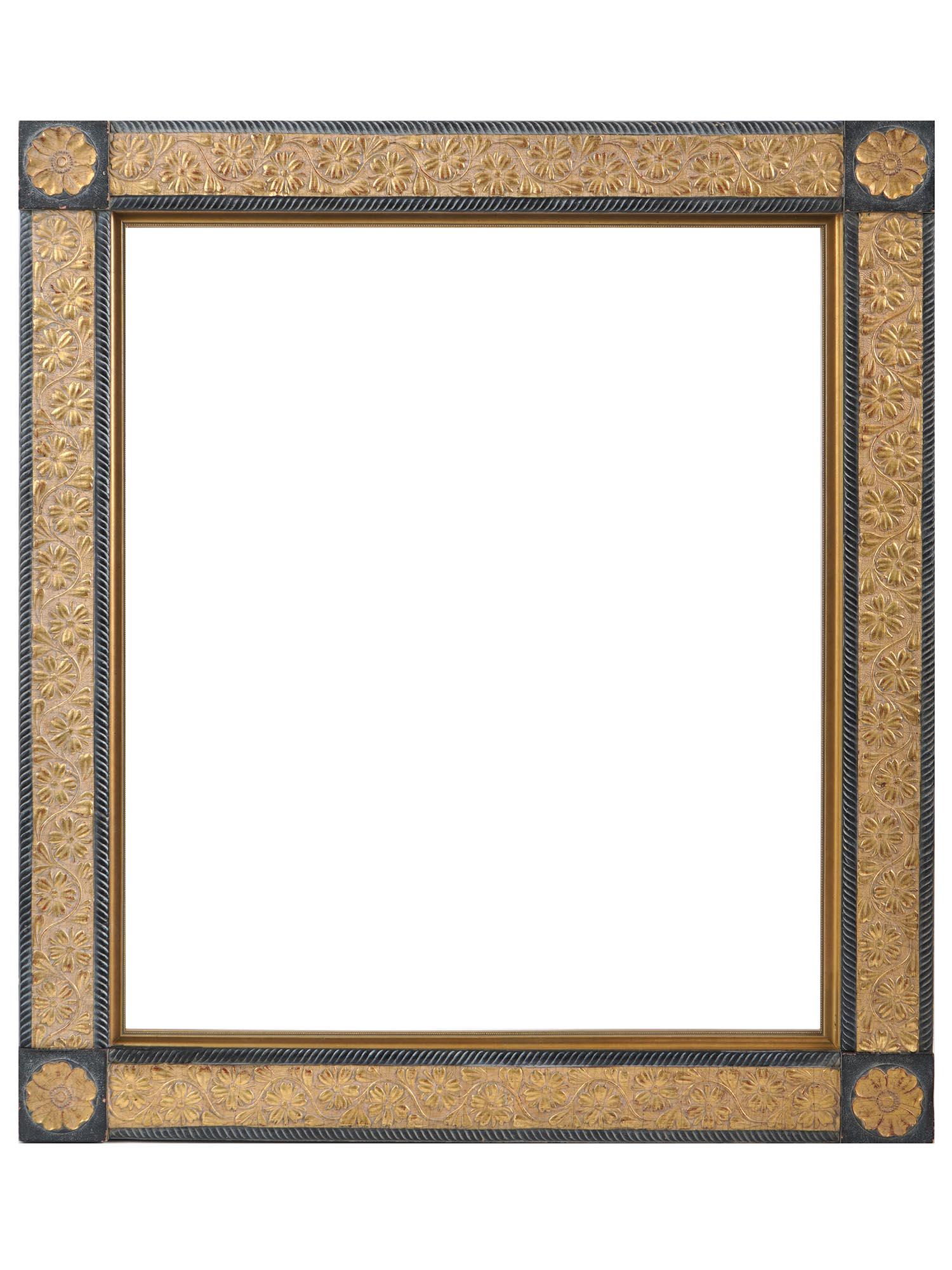 ANTIQUE CARVED WOOD AND GILT PICTURE FRAME (1 of 2)