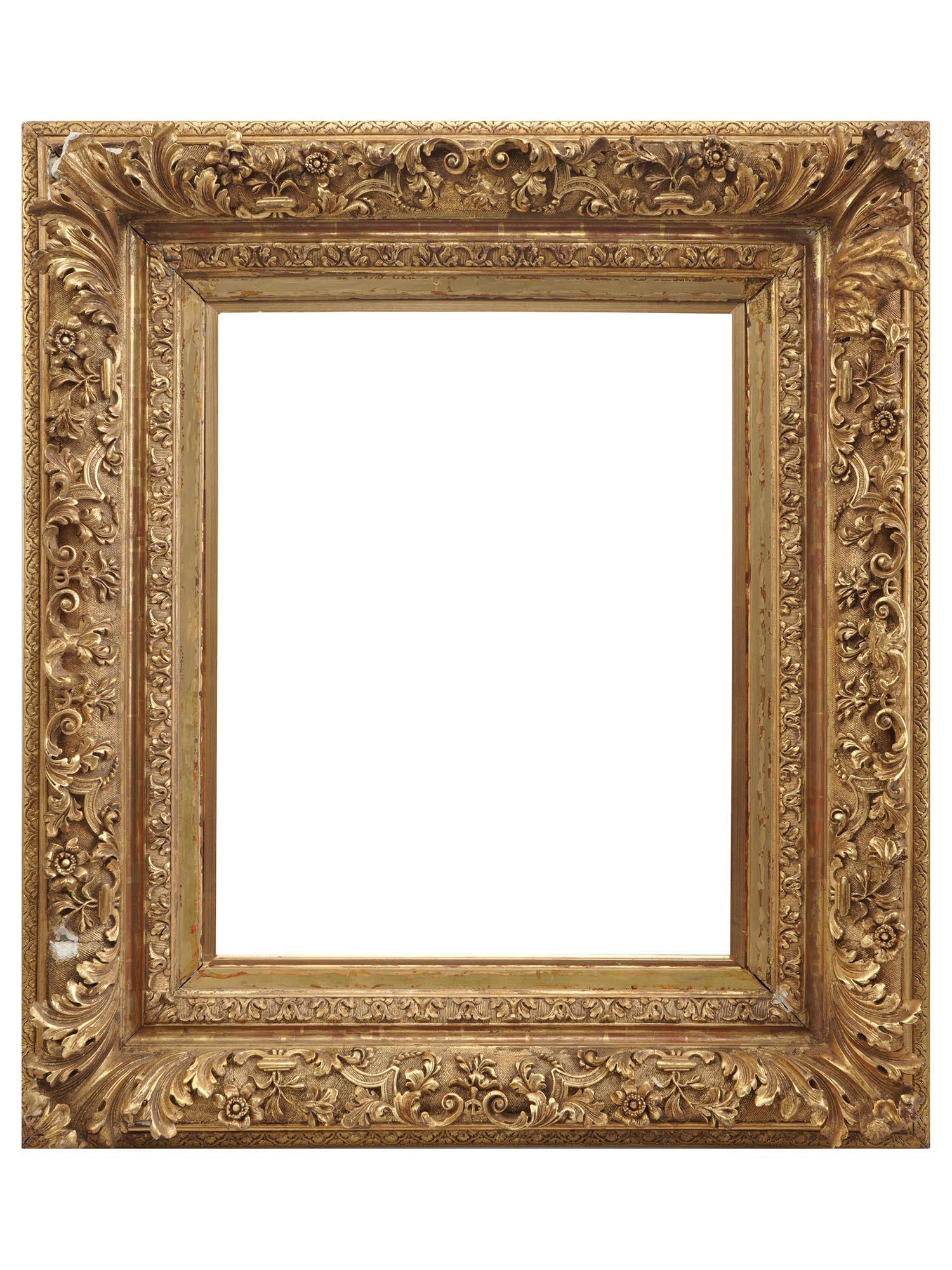 ANTIQUE ORNATE GILT WOODEN PICTURE FRAME (1 of 2)