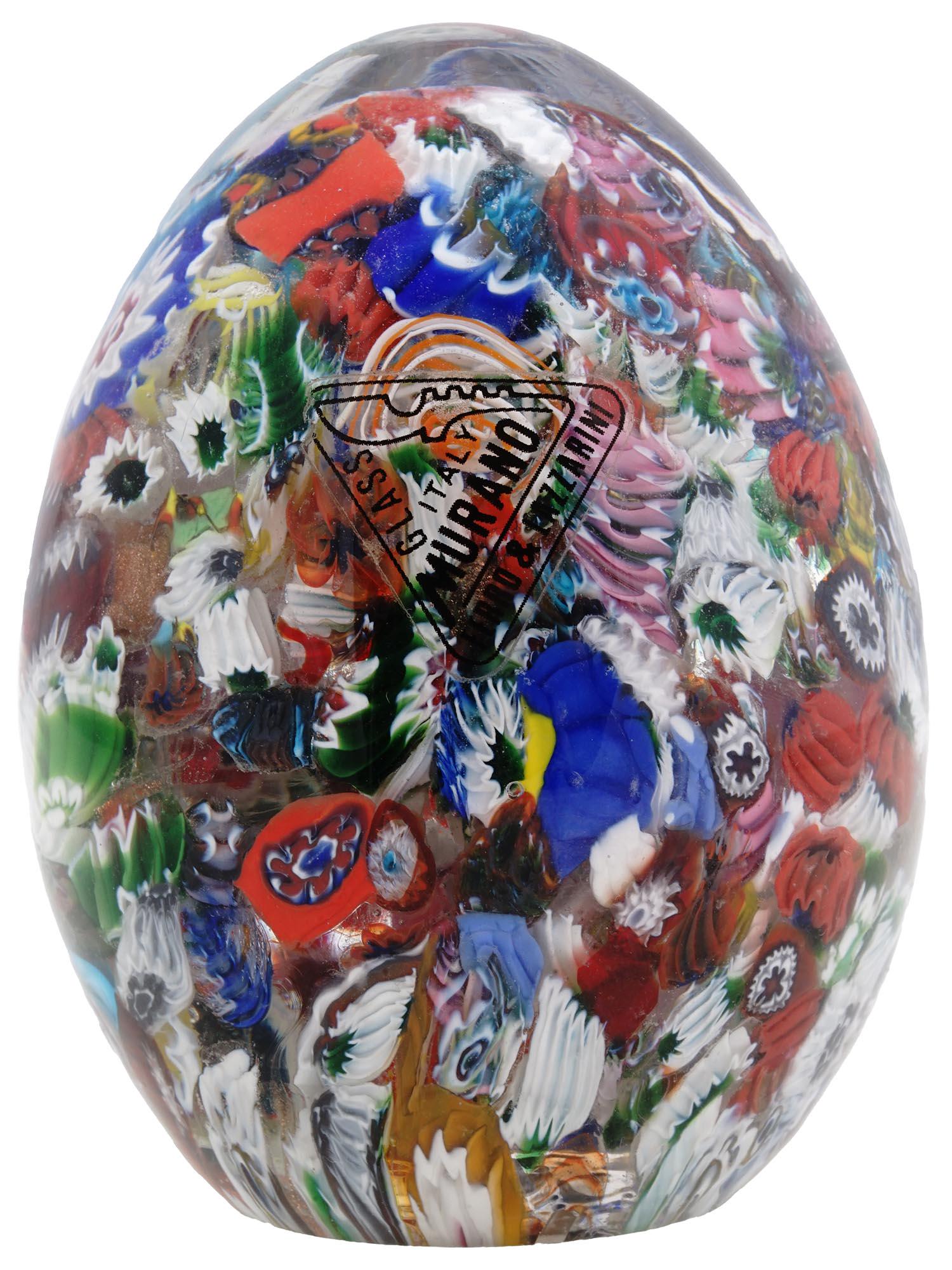 ITALIAN MURANO MILLEFIORI ART GLASS PAPERWEIGHT (1 of 4)