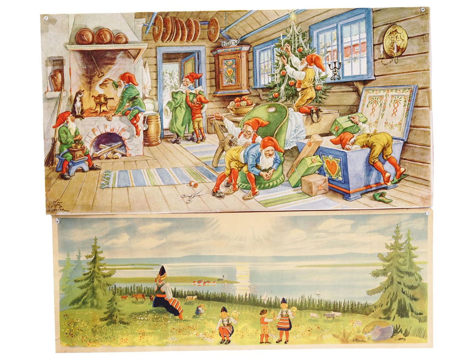 MIDCENT SWEDISH CHRISTMAS POSTERS BY CURT NYSTROM (1 of 6)