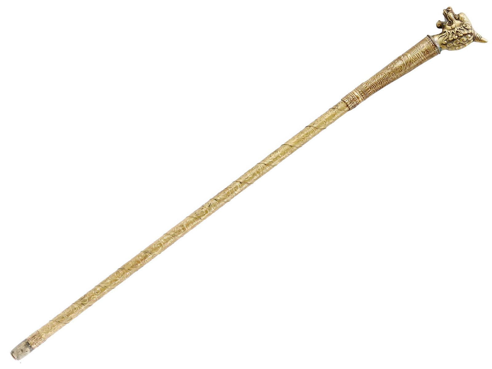 ORIENTAL FOO DOG SWORD CANE WITH CONCEALED BLADE (1 of 5)