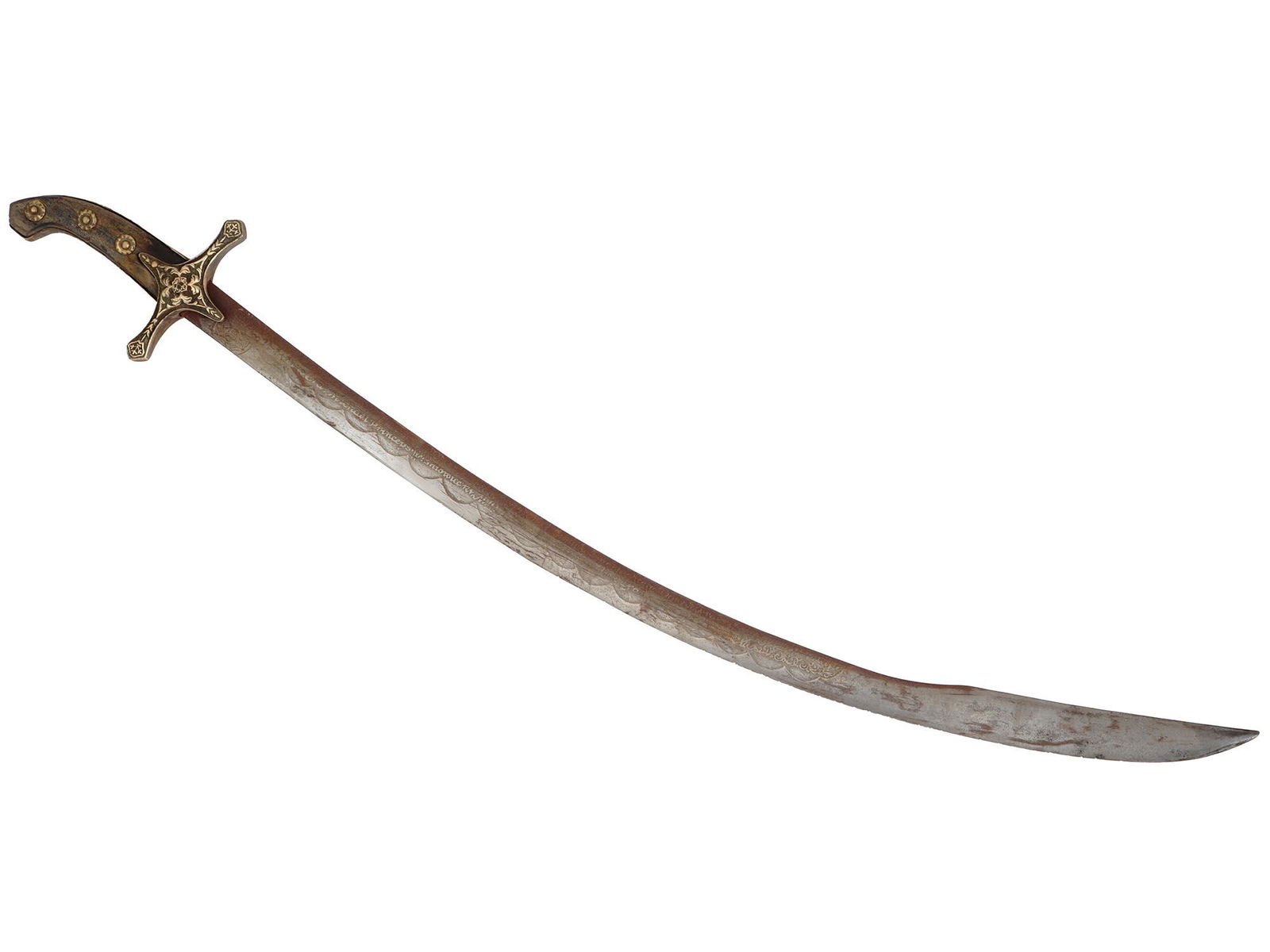 ANTIQUE 19TH C POLISH ENGRAVED KARABELA SWORD (1 of 4)