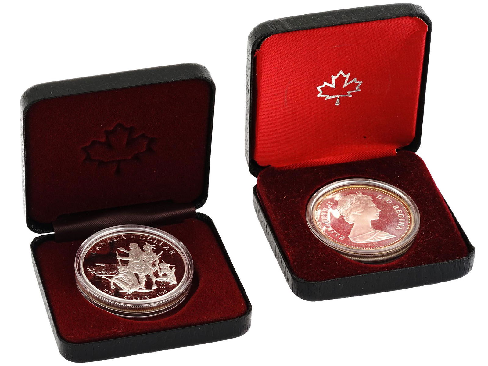 CANADIAN ELIZABETH II ONE DOLLAR SILVER COINS (1 of 5)