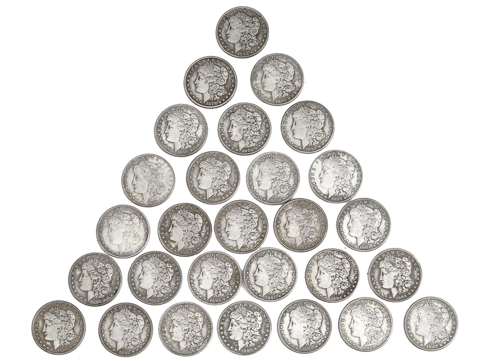 COLLECTION OF AMERICAN MORGAN DOLLAR SILVER COINS (1 of 4)