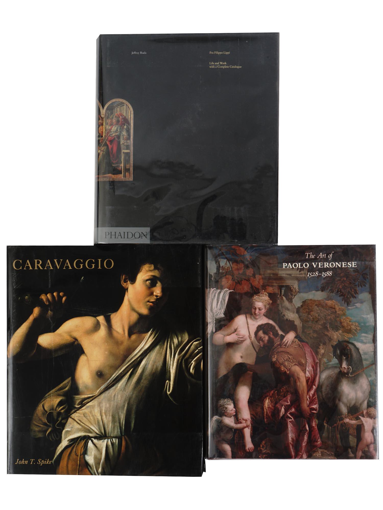 ART BOOKS ON ITALIAN RENAISSANCE BAROQUE PAINTING: Three art books and albums on Italian Renaissance and Baroque painting. Caravaggio by John T. Spike, published by Abbeville Press, New York, 2001. The Art of Paolo Veronese 1528 to 1588 by W.R. Rearic