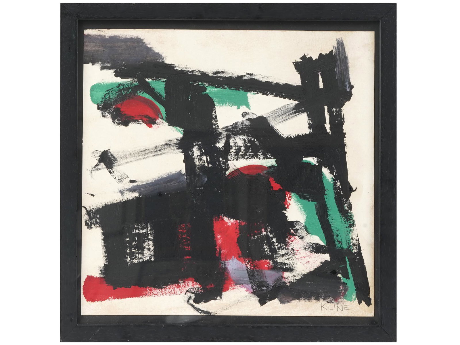ABSTRACT AMERICAN INK OIL PAINTING BY FRANZ KLINE (1 of 6)