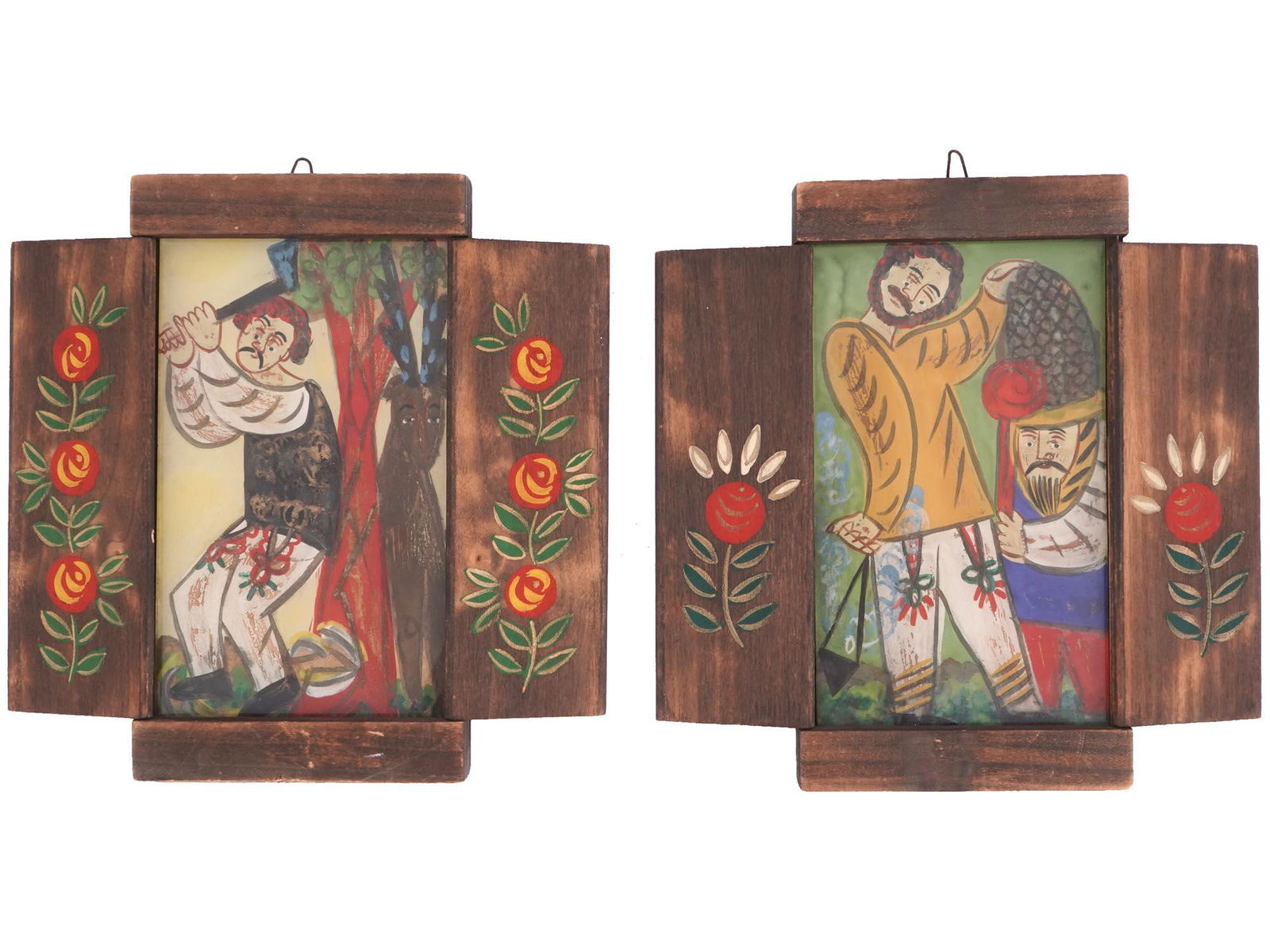 MID CENT POLISH FOLK ART WALL PLAQUES BY CEPELIA (1 of 4)