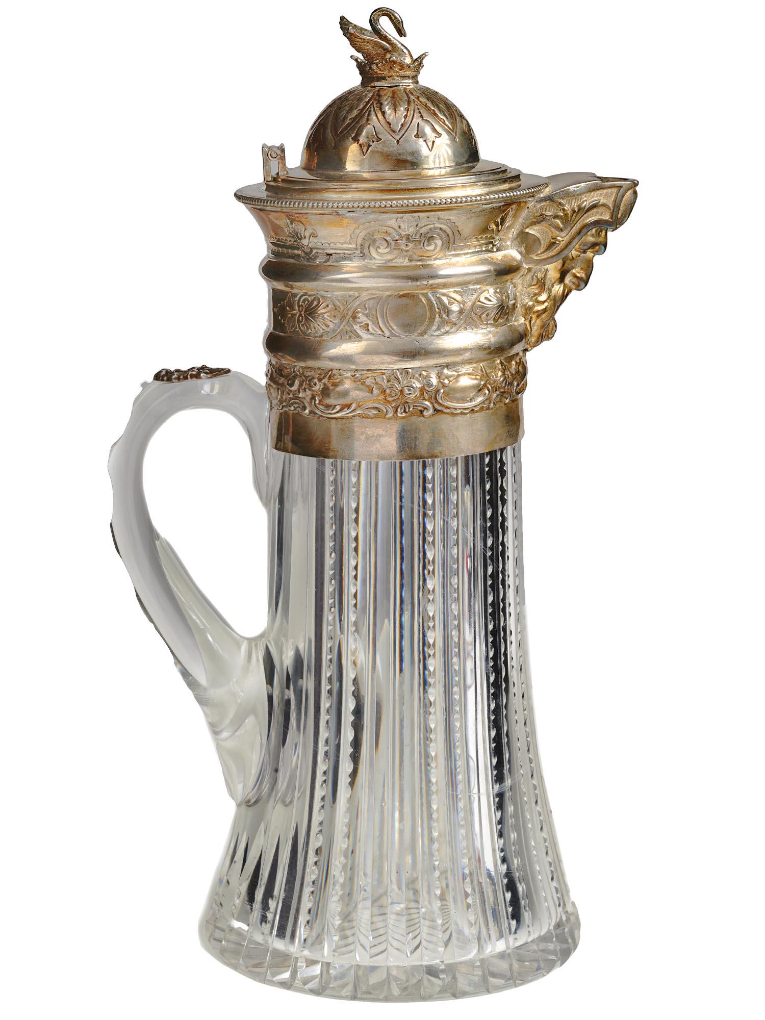 RUSSIAN BOLIN 84 SILVER AND CUT GLASS JUG (1 of 12)