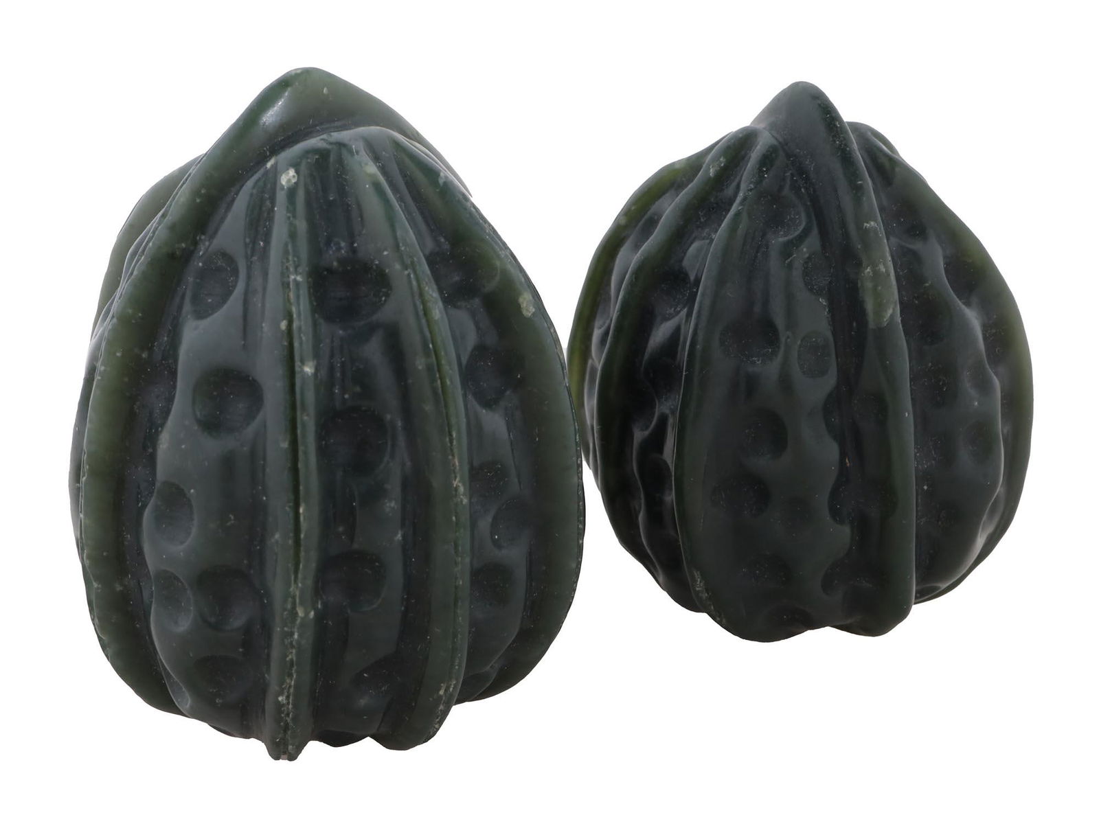 PAIR OF HAND CARVED JADE WALNUTS GYMNASTIC BALLS (1 of 5)