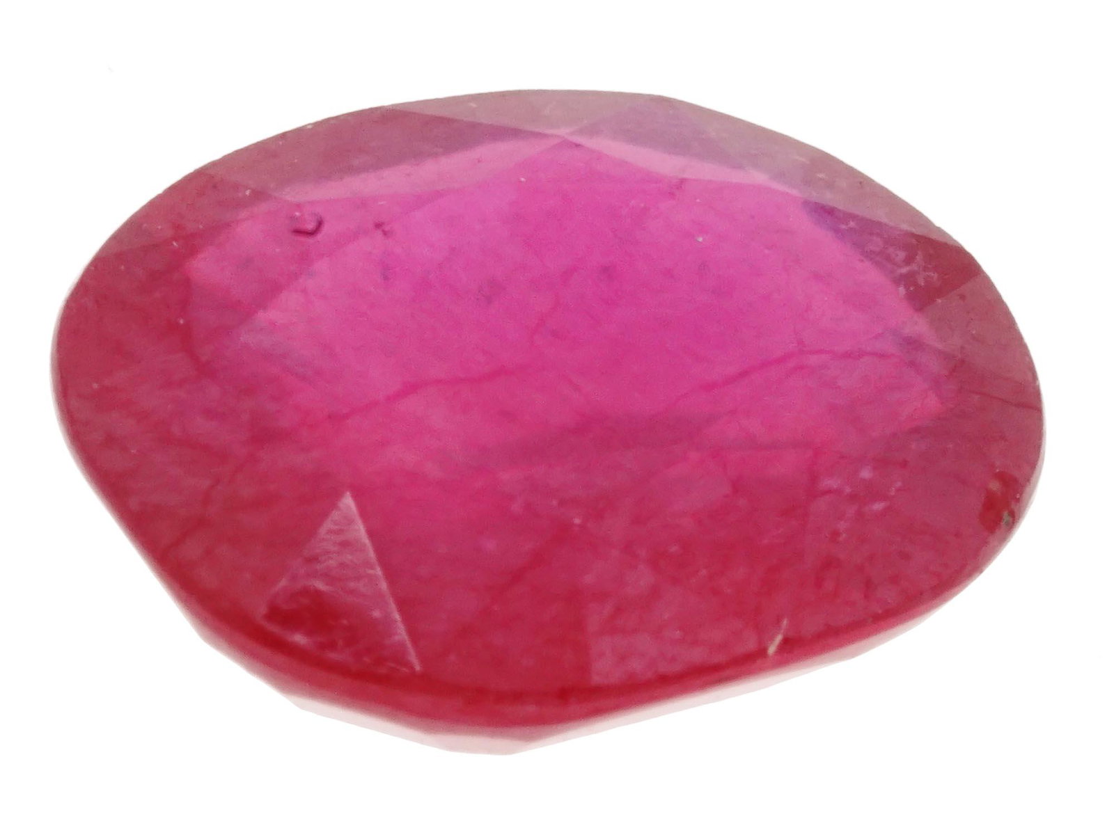OLD PINKISH RED OVAL CUT BURMA RUBY NATURAL STONE (1 of 4)