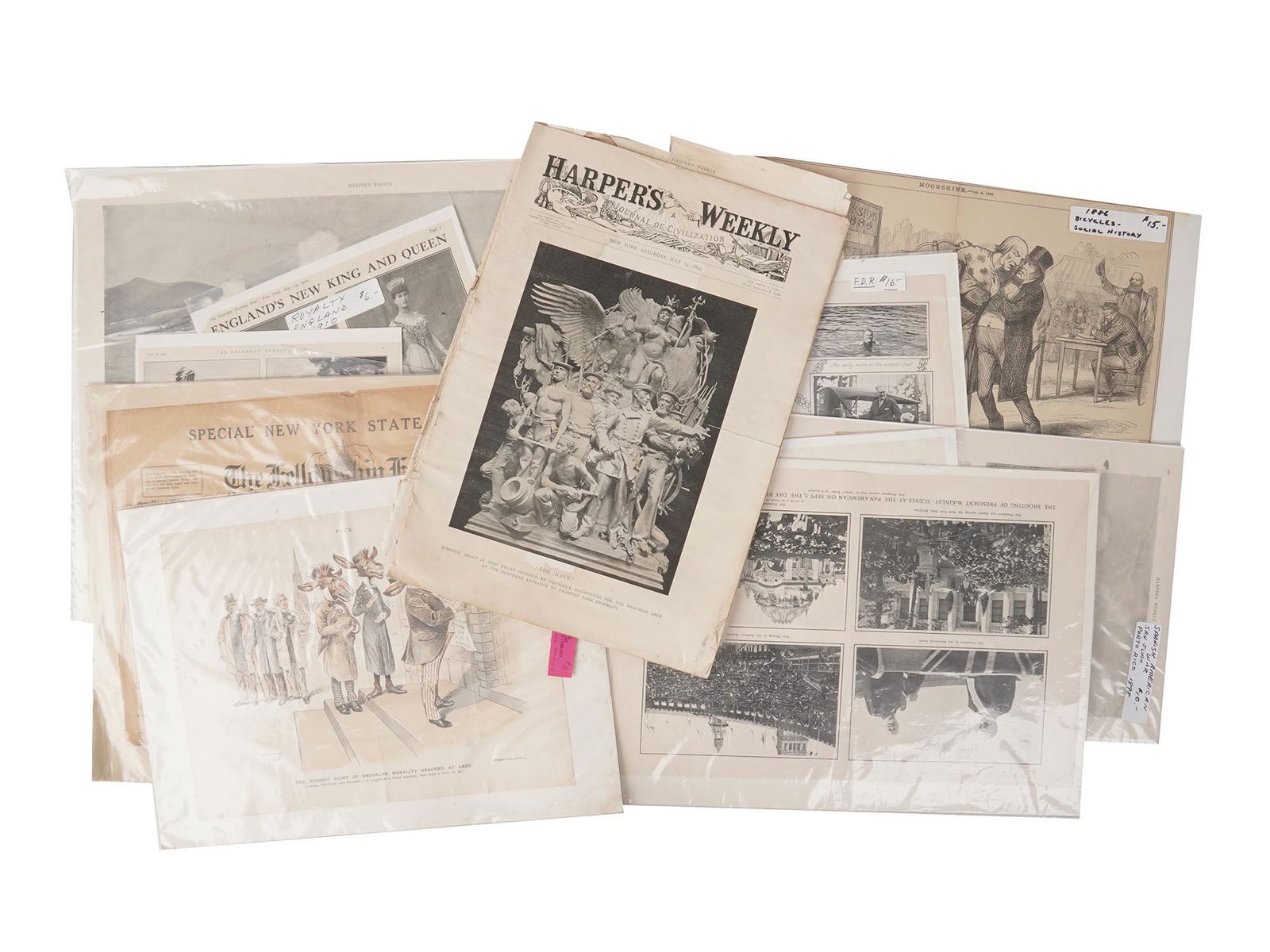 ANTIQUE AMERICAN POLITICS PAPER PRINTS AND DOCS (1 of 6)