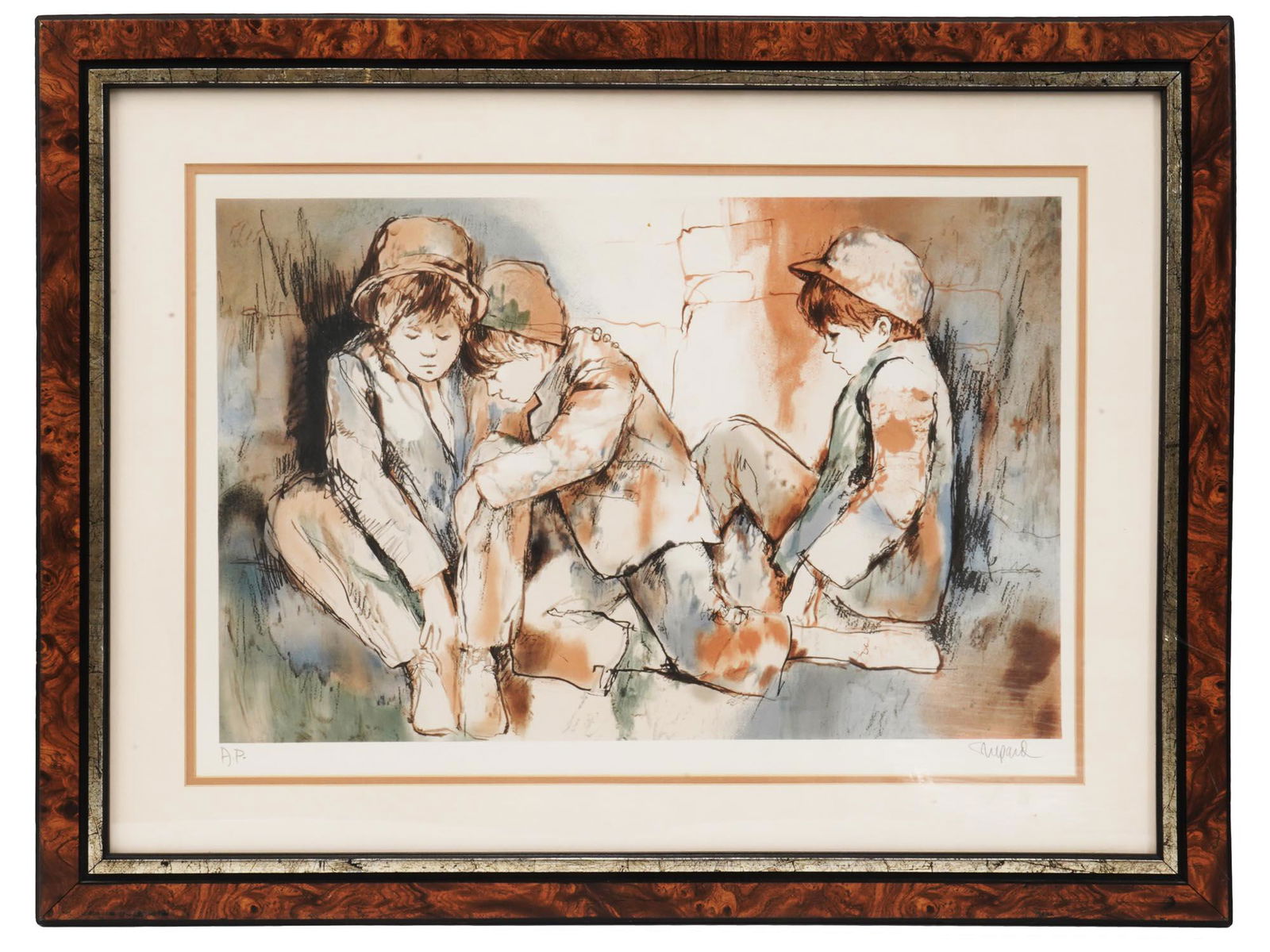 AMERICAN HAND COLORED ETCHING BY RICHARD SHEPARD (1 of 5)