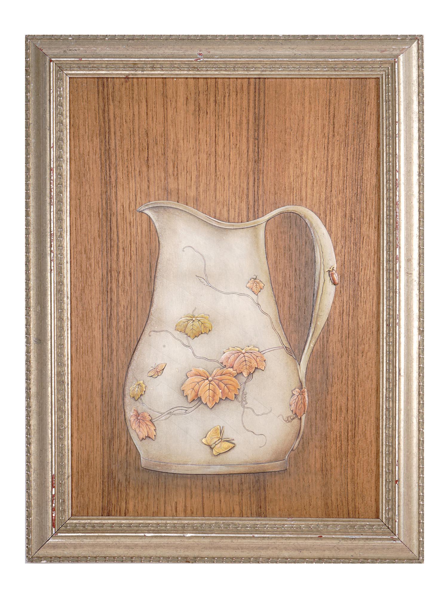 VINTAGE JAPANESE WOOD INLAY PANEL WITH MIXED WOOD (1 of 4)