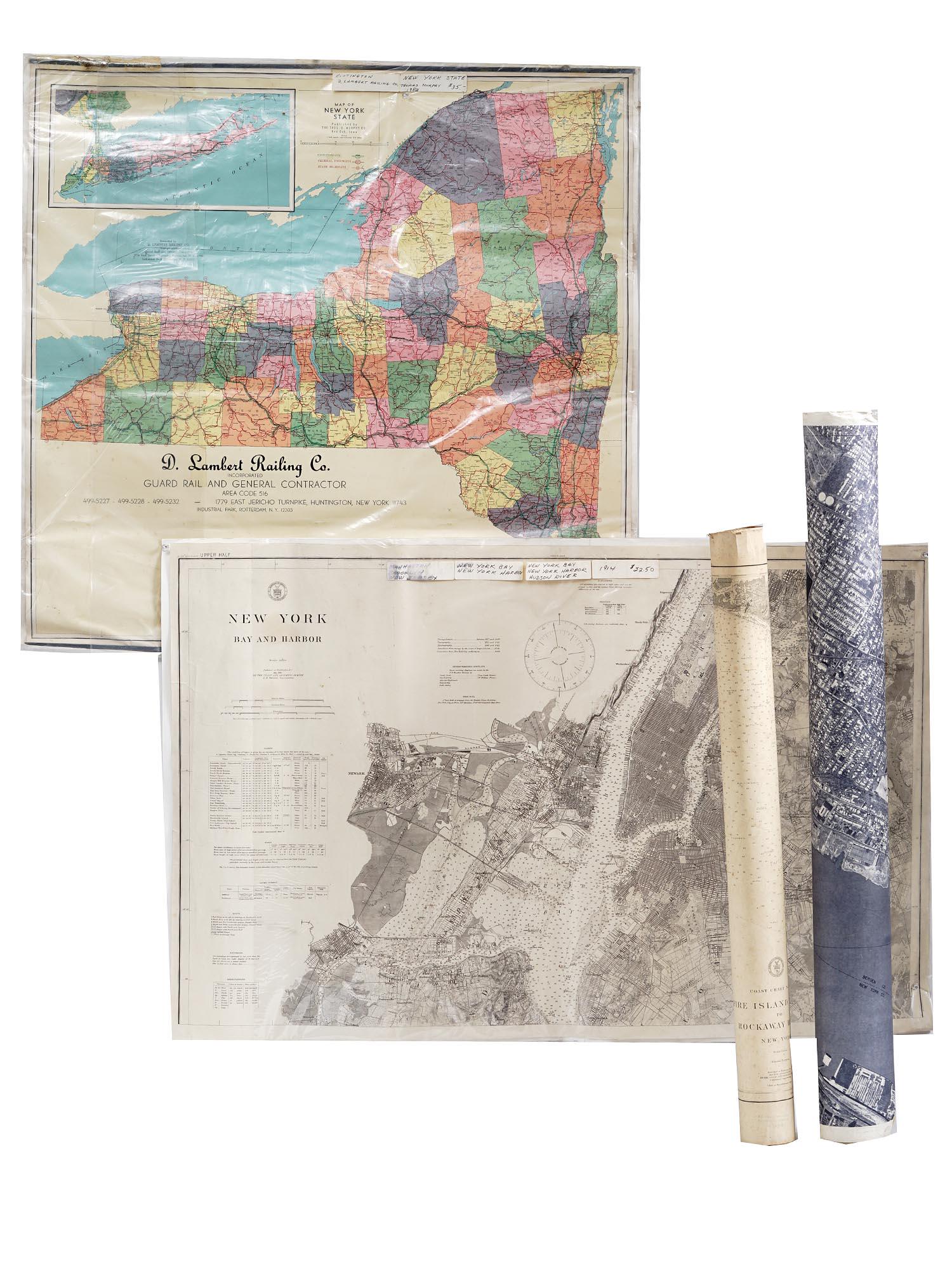 US WALL MAPS AND AERIAL VIEW OF NEW YORK CITY (1 of 6)