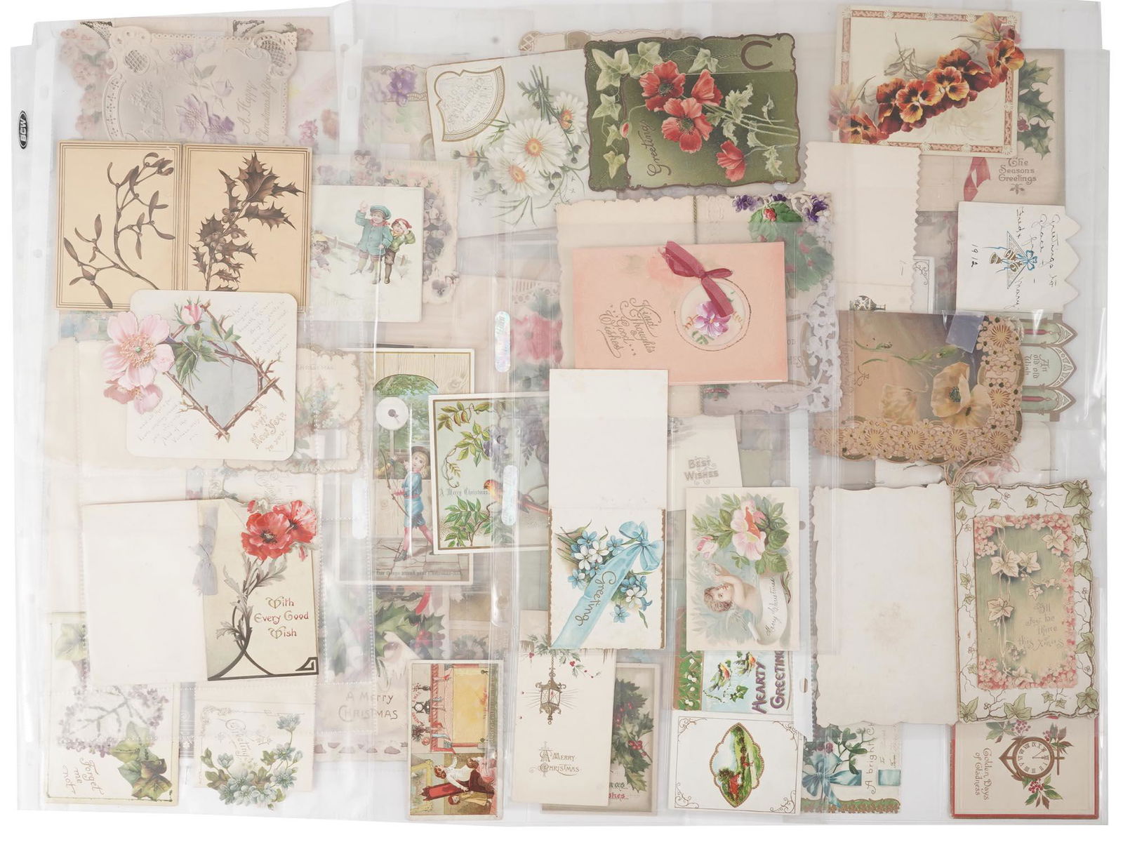 RARE ANTIQUE CHRISTMAS CARDS COLLECTION IN ALBUM (1 of 10)