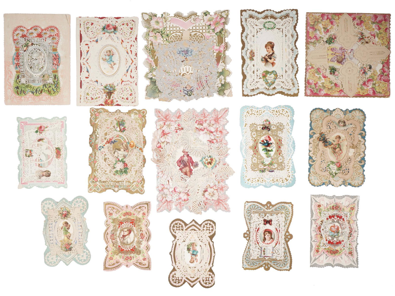 ANTIQUE AMERICAN SAINT VALENTINES DAY CARD SET (1 of 6)