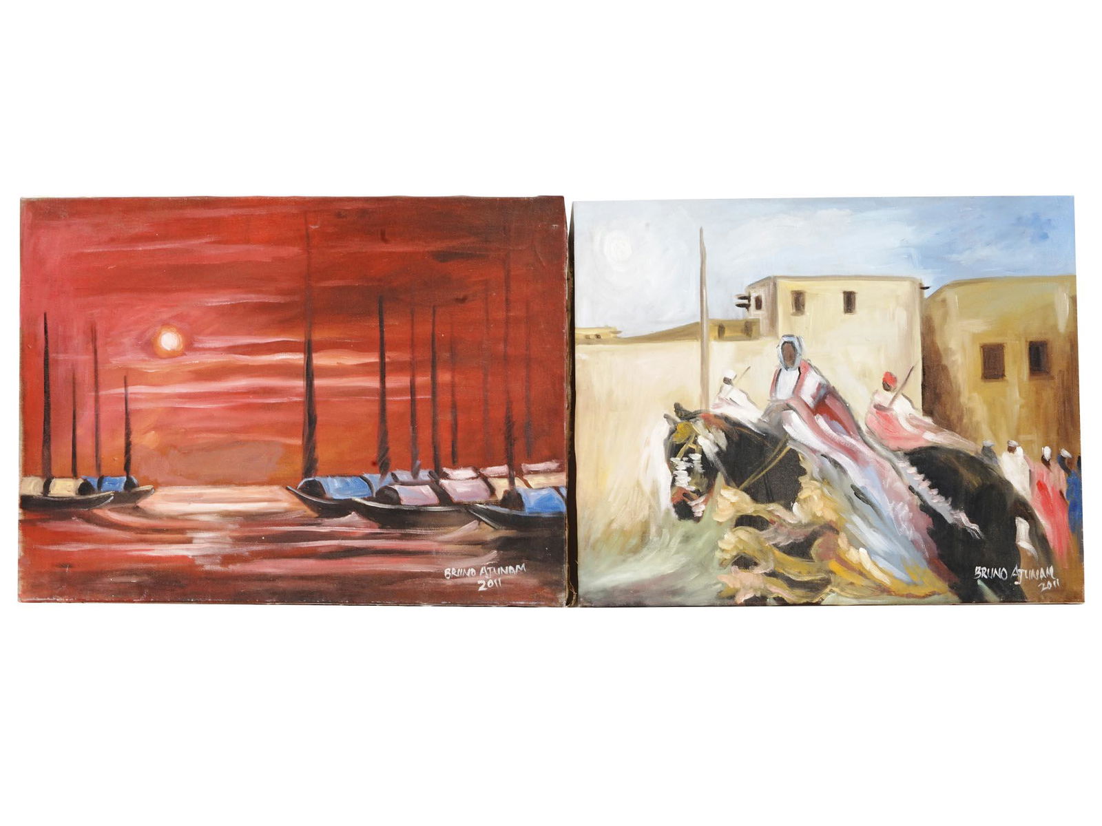 CONTEMPORARY NIGERIAN PAINTINGS BY BRUNO AJUNAM (1 of 6)