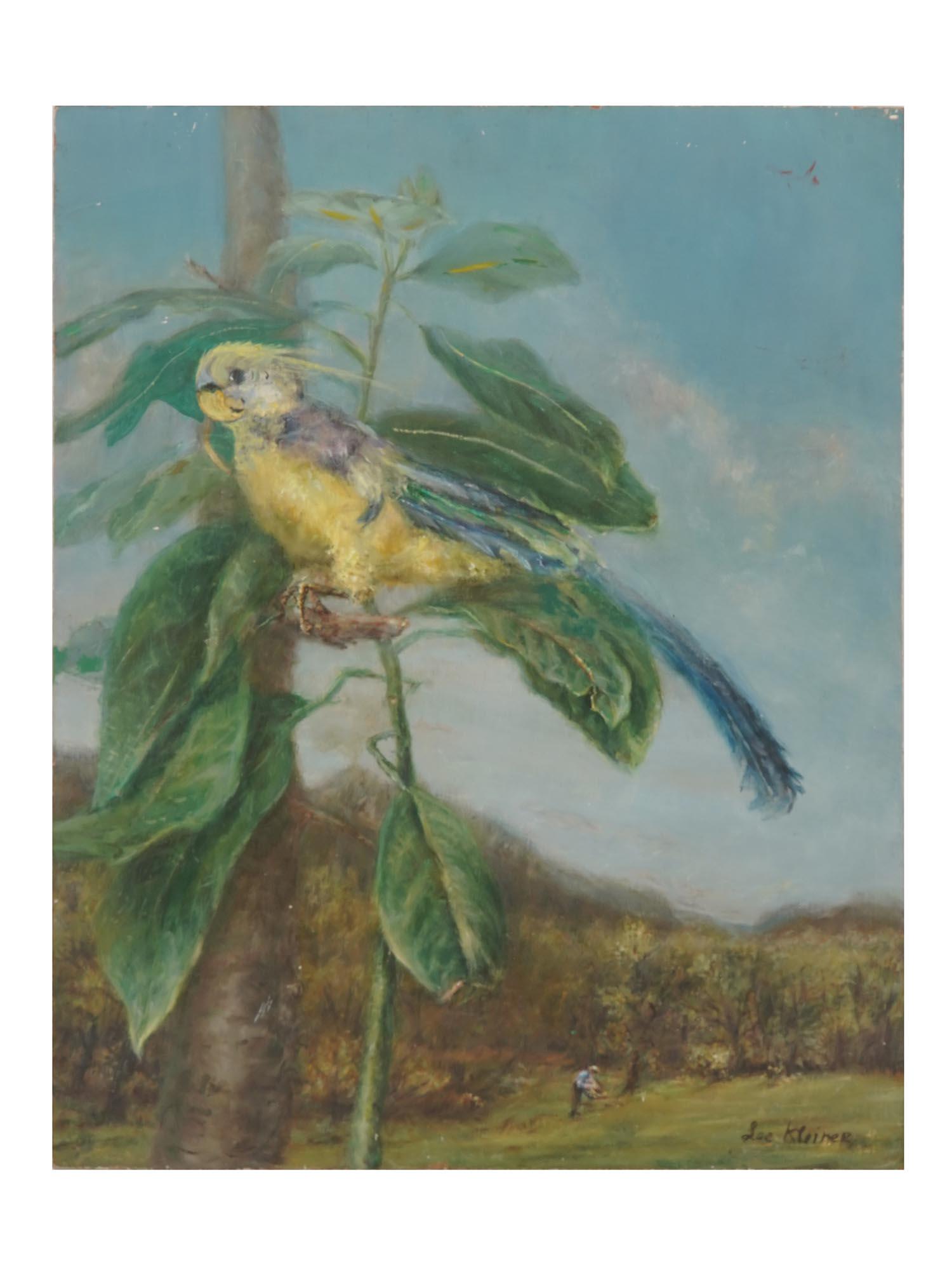 PARROT LANDSCAPE OIL PAINTING BY LEE KLEINER (1 of 7)