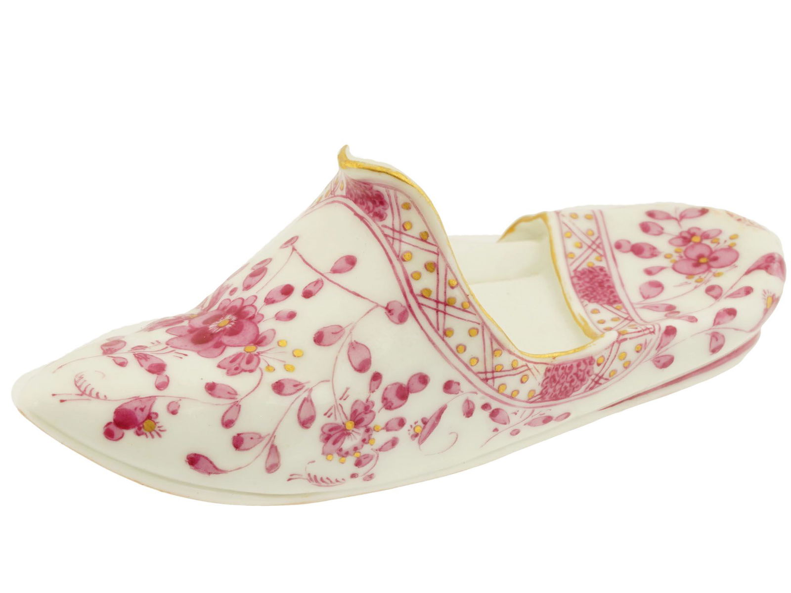 ANTIQUE GERMAN MEISSEN PORCELAIN SLIPPER SHOE (1 of 4)