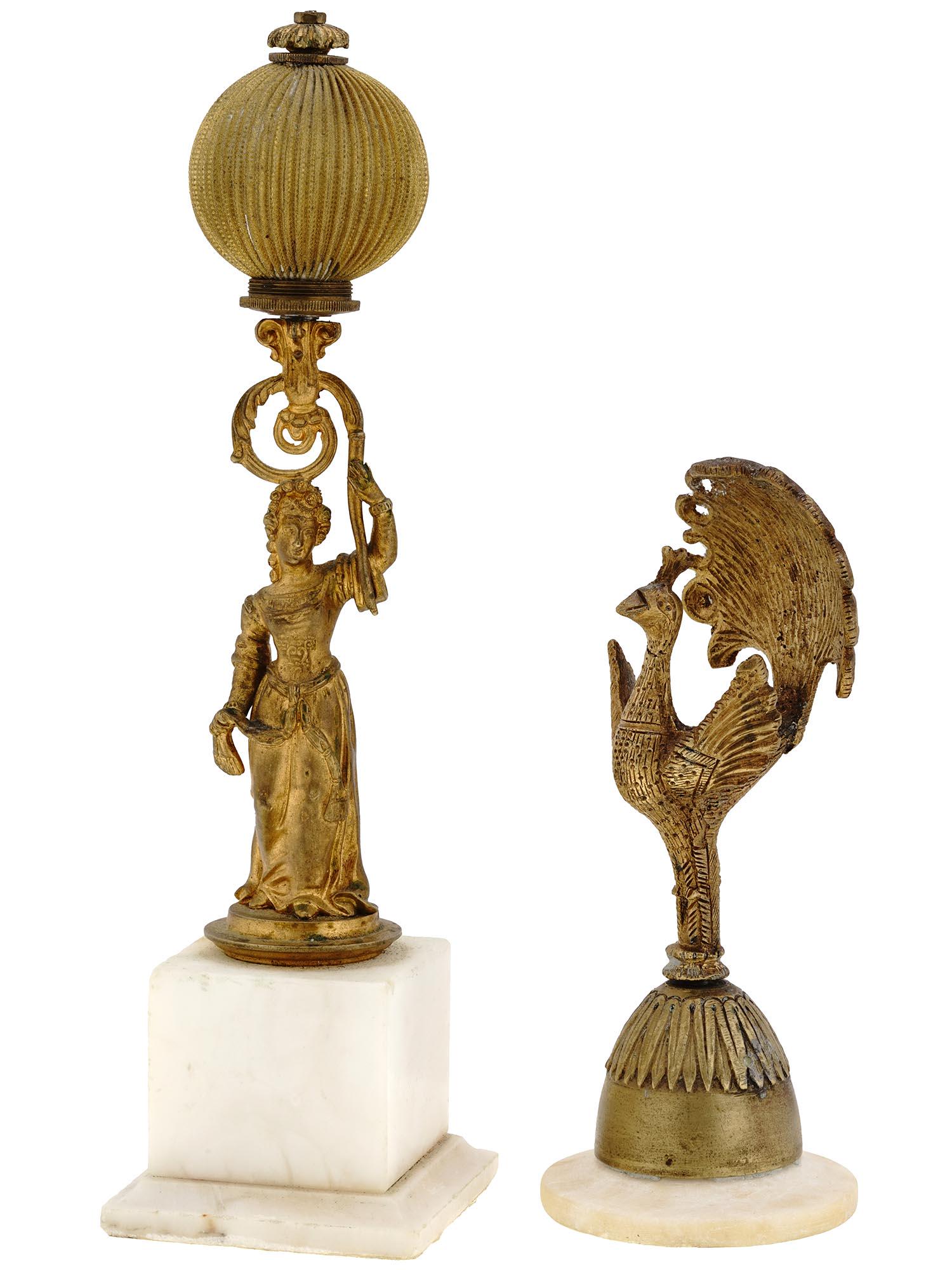 FRENCH GILT BRONZE AND WHITE MARBLE SCULPTURES (1 of 5)