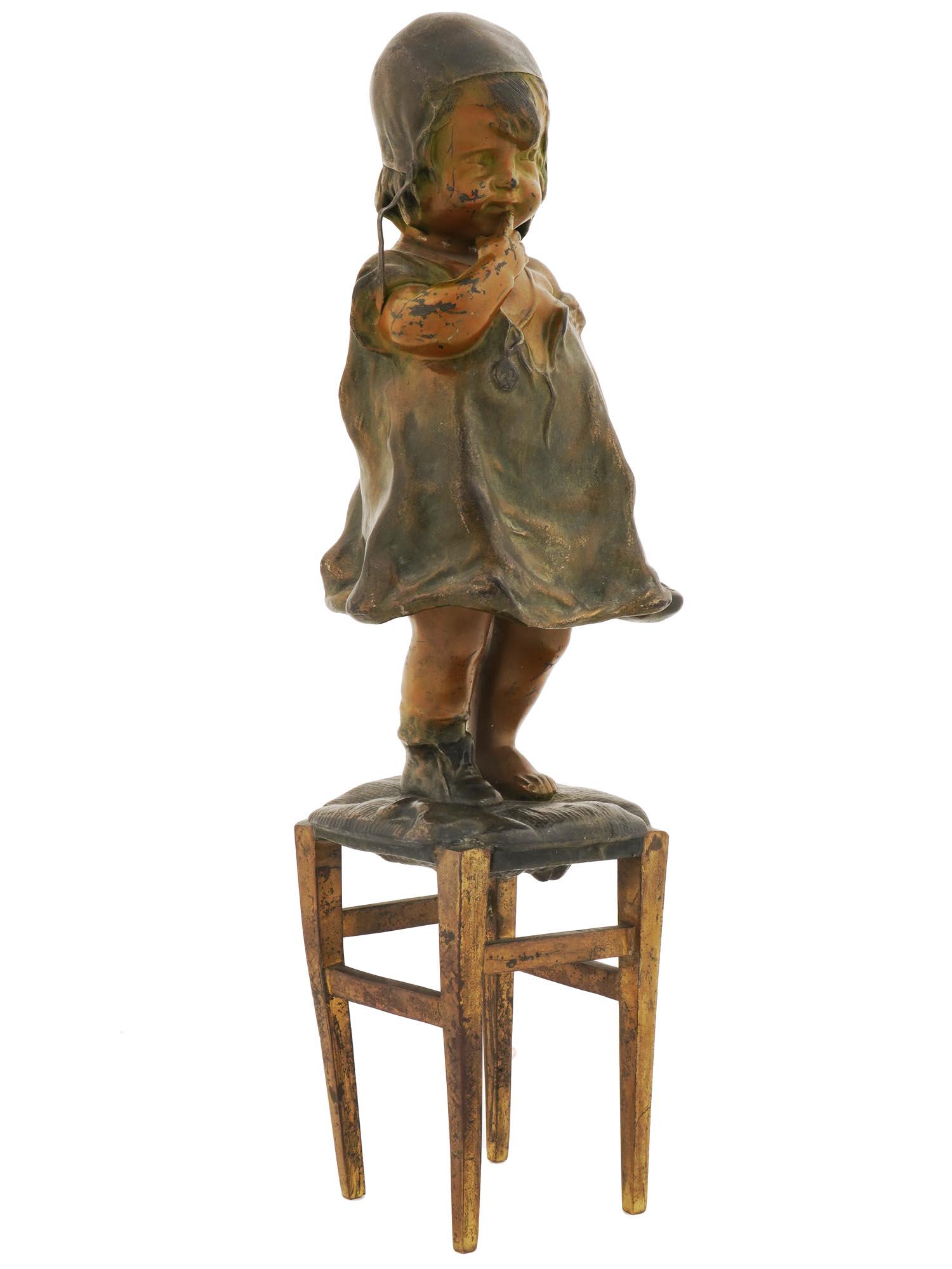 1930S BRONZE SCULPTURE OF CHILD AFTER JUAN CLARA (1 of 4)