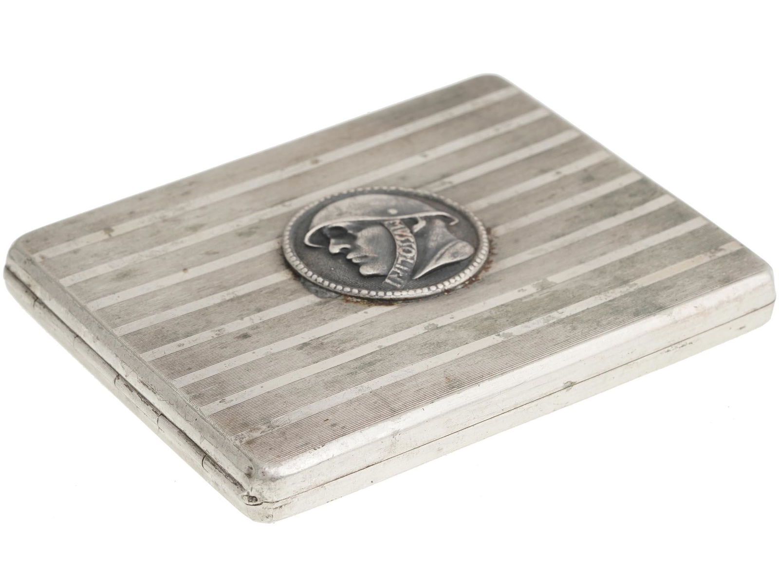 WWII ITALIAN CIGARETTE CASE WITH BENITO MUSSOLINI (1 of 5)