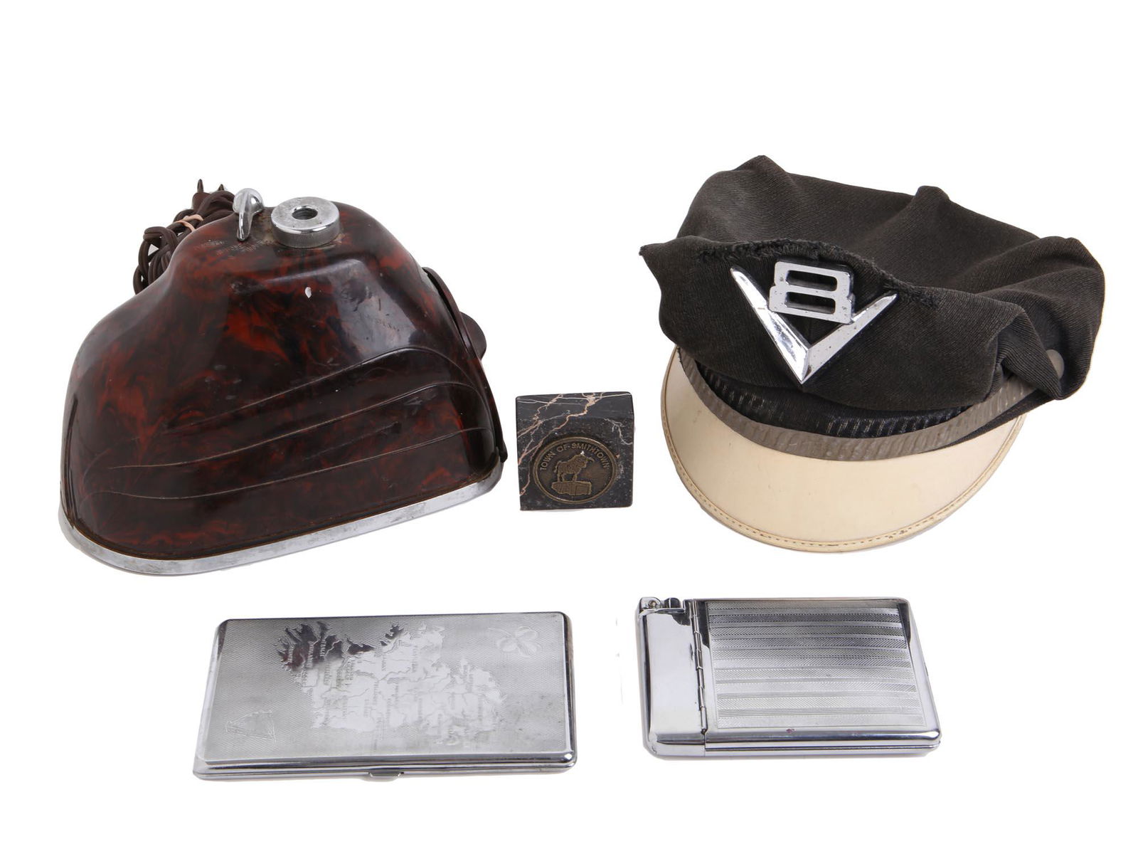 VINTAGE TOBACCIANA ITEMS CIGARETTE CASES AND CAP (1 of 12)