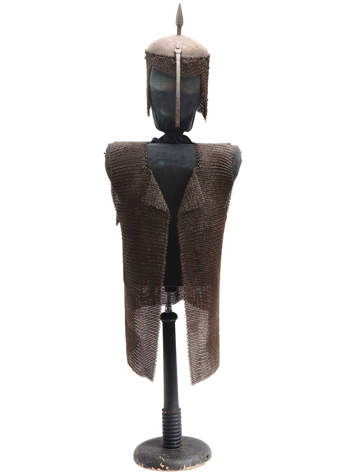 MEDIEVAL SET OF CHAIN MAIL HELMET NECK GUARD VEST (1 of 5)