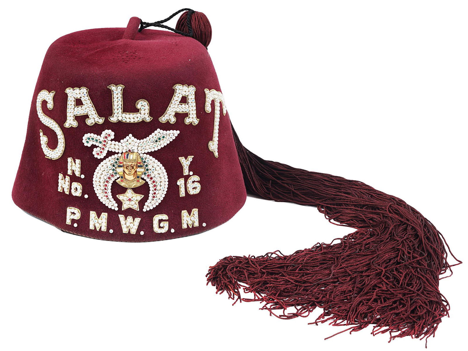 AMERICAN MASONIC REGALIA SALAT NY SHRINERS FEZ (1 of 5)
