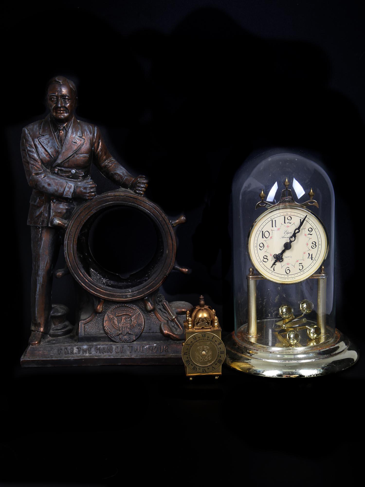 VINTAGE CLOCKS AND FDR MAN OF THE HOUR CLOCK CASE (1 of 10)